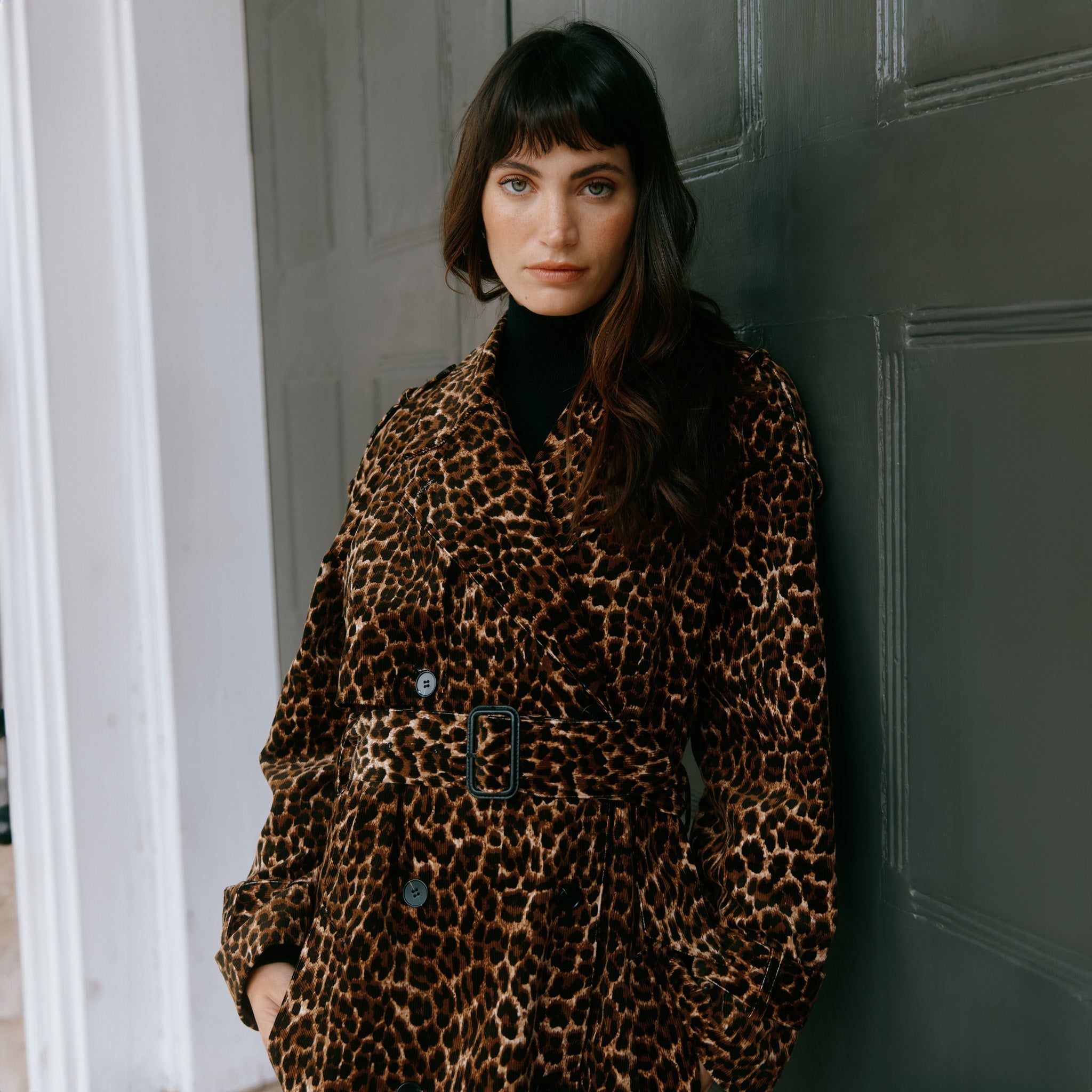 Re-Loved Animal Cord Trench Coat - Size 12
