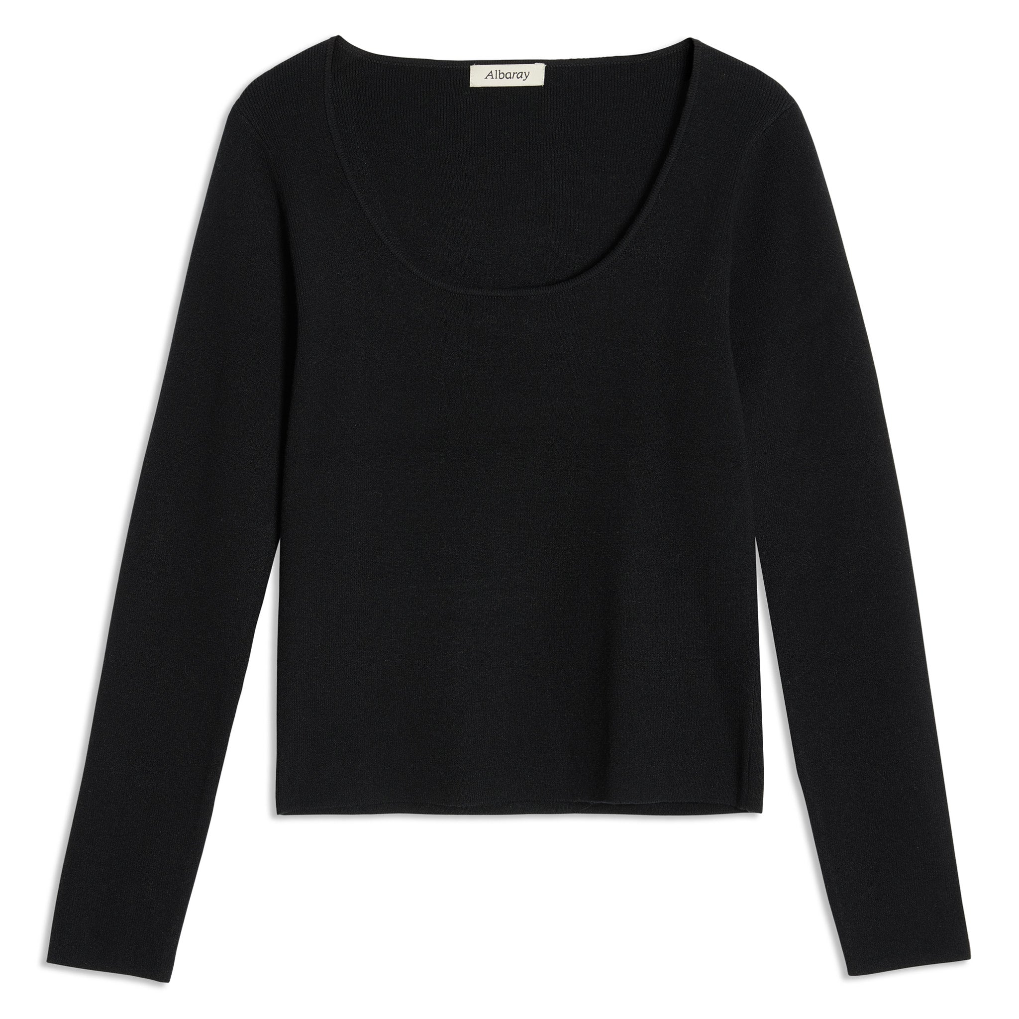 Re-Loved Black Scoop Neck Knit Top Size 8