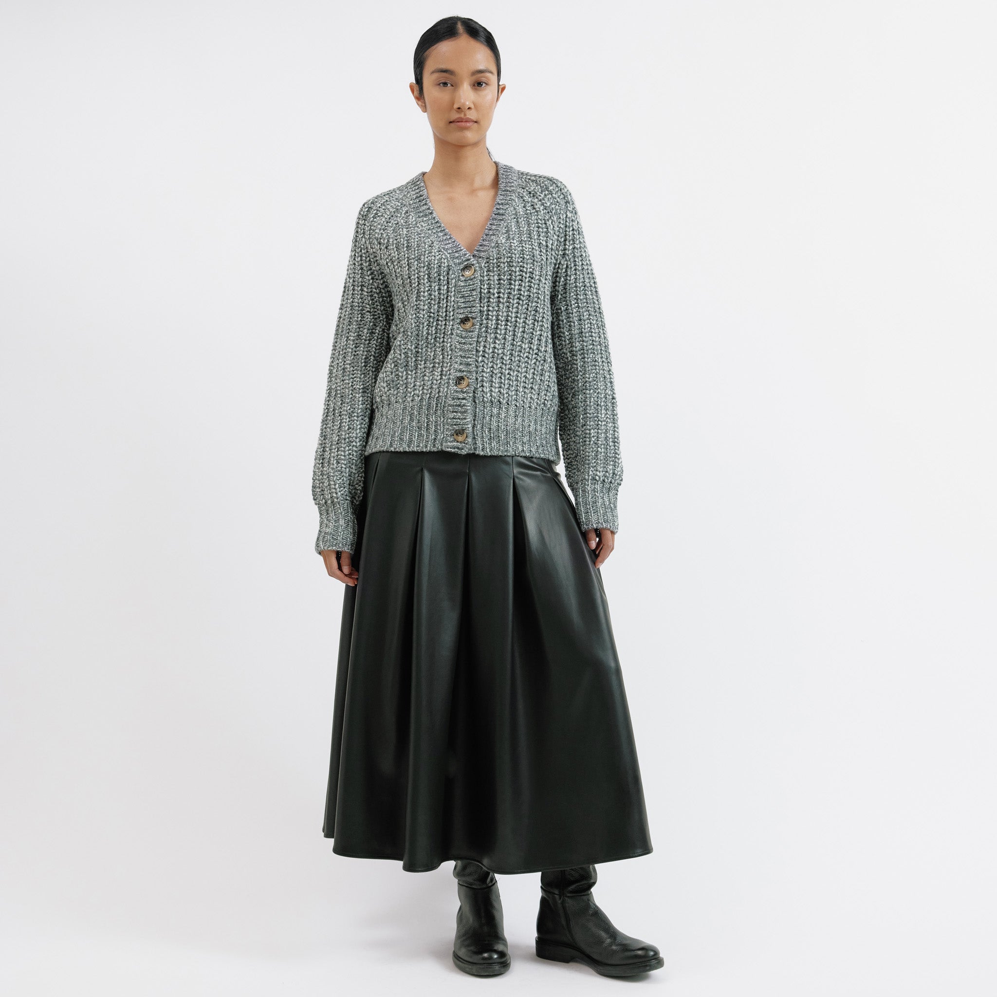 Re-Loved Chunky Rib Cardigan - Size 12