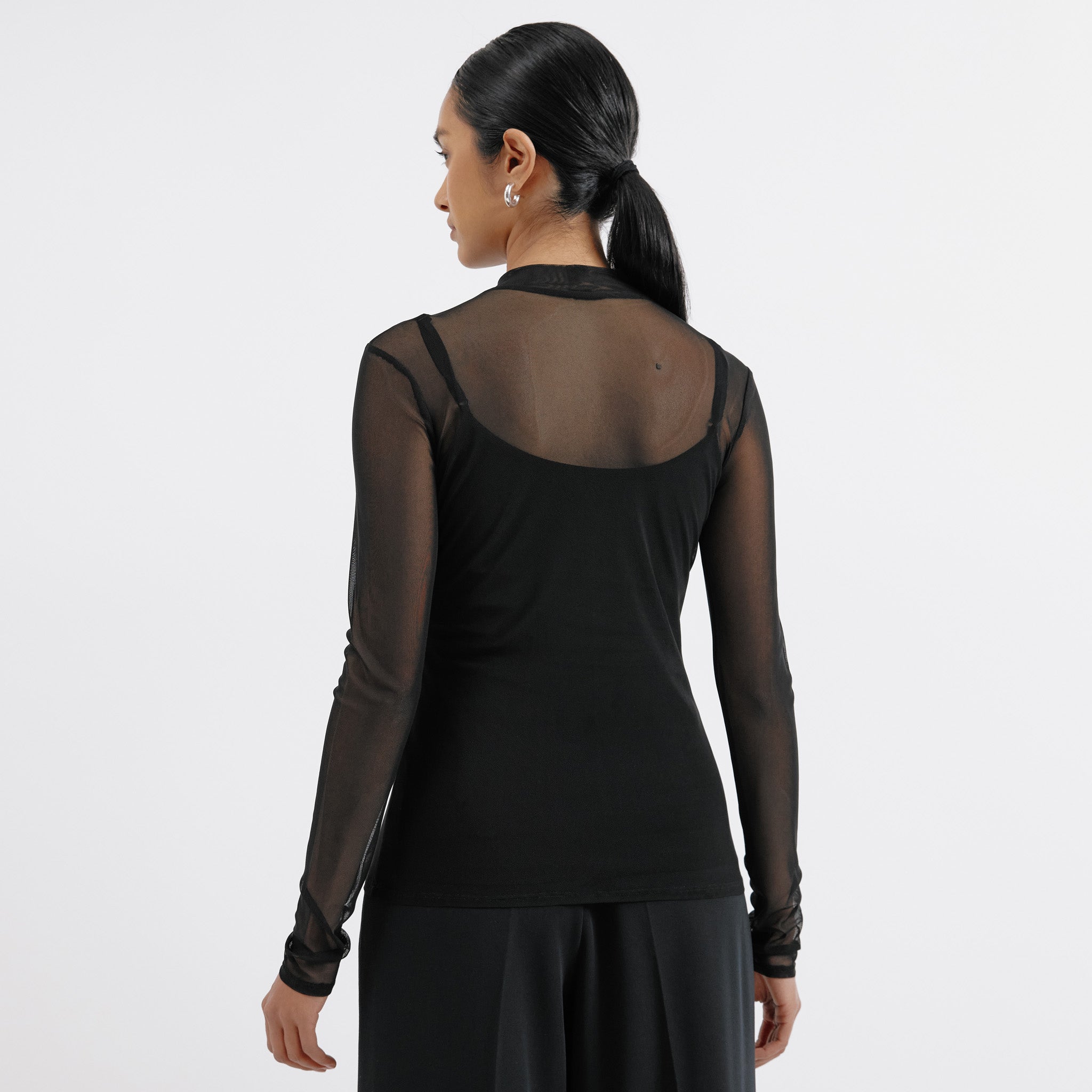 Re-Loved Mesh Turtle Neck Top - Size 18