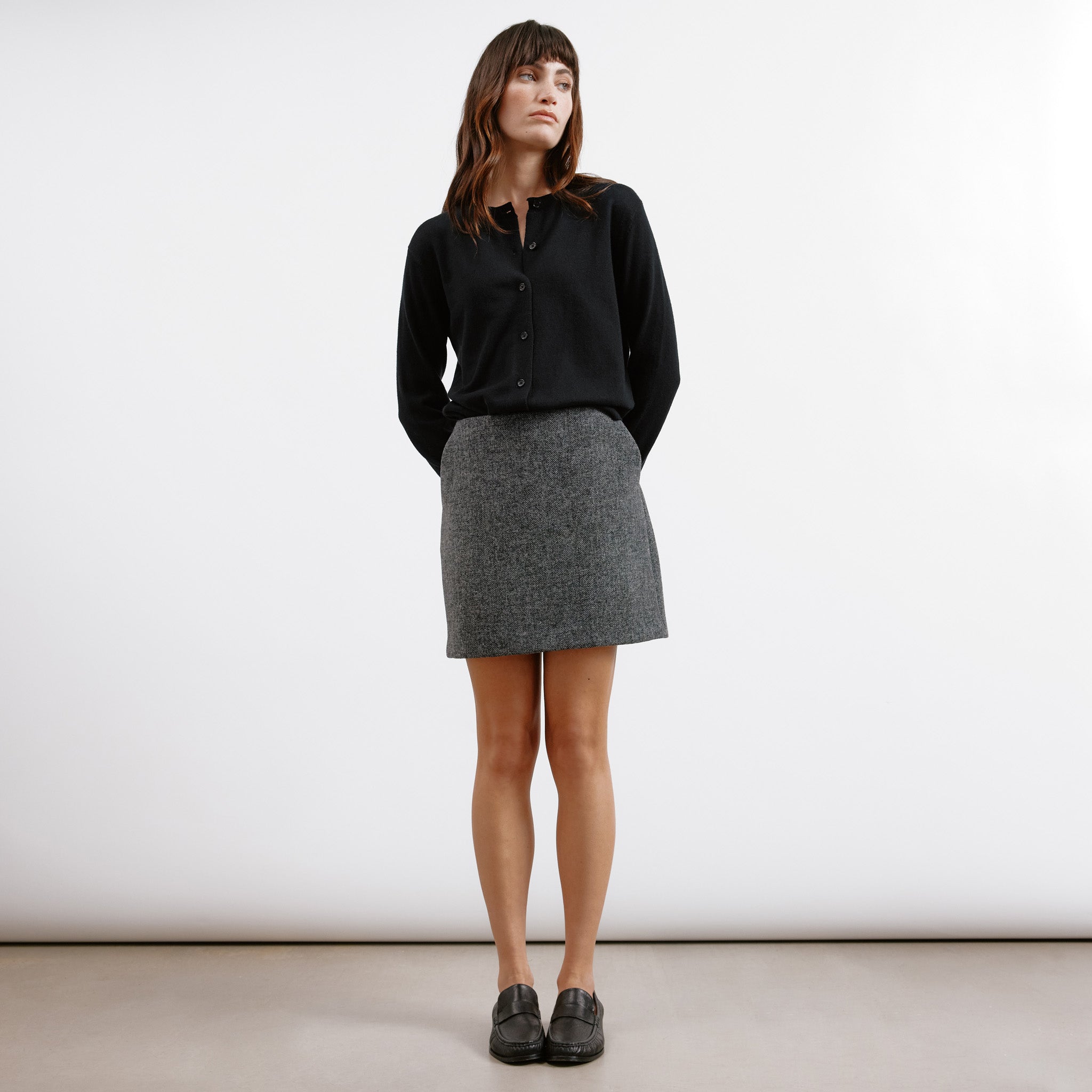 Re-Loved Herringbone Short Skirt - Size 10
