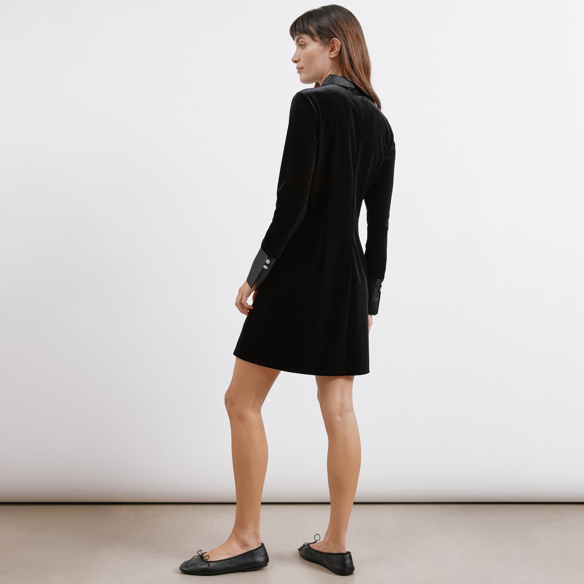 Re-Loved Collar and Cuff Velvet Dress - Size 12