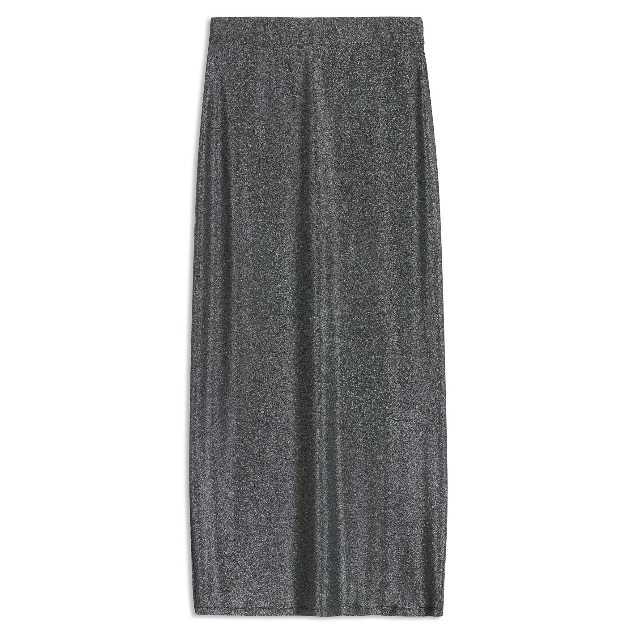 Silver Glitter Column Skirt