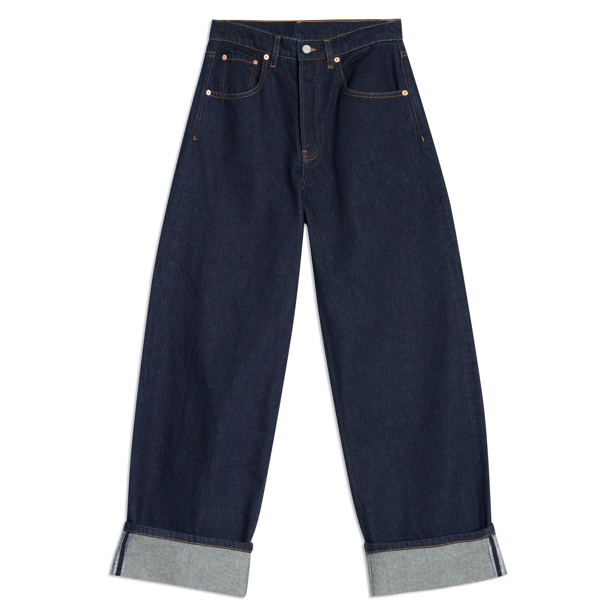 Re-Loved Dark Wash Turn Up Jeans Size 10