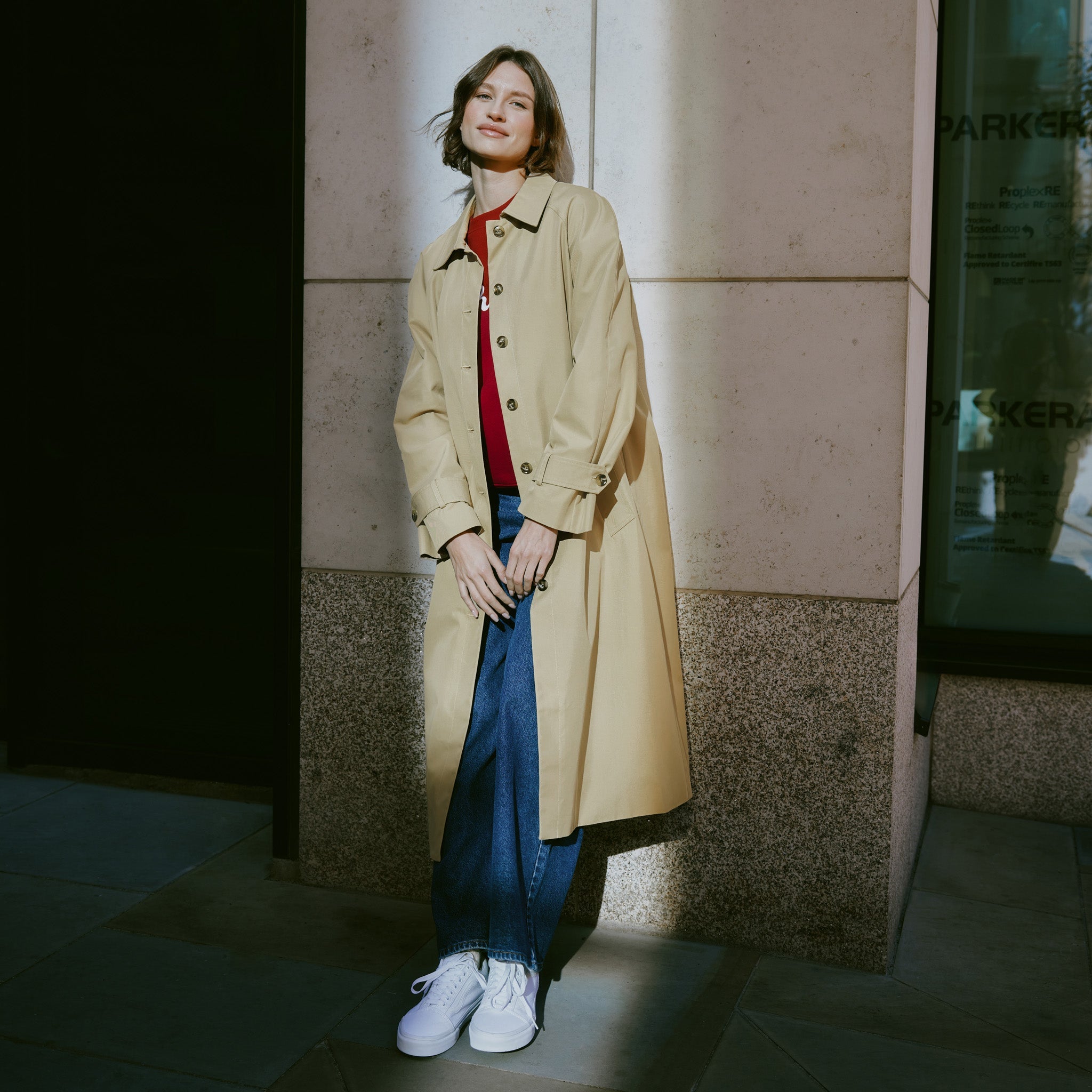 Re-Loved Single Breasted Trench Coat - Size 8