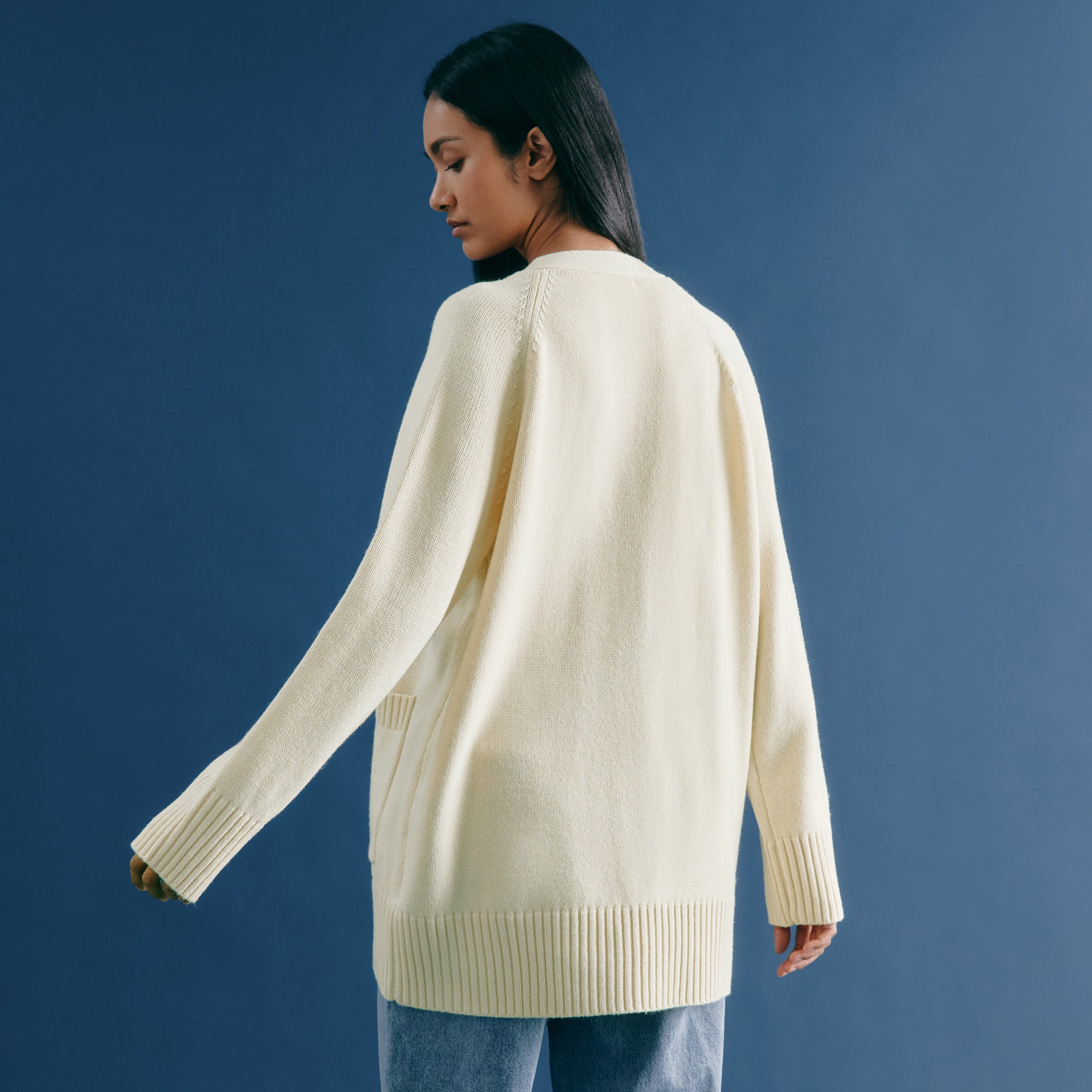 Re-Loved Longline Knitted Cardigan - Size 8