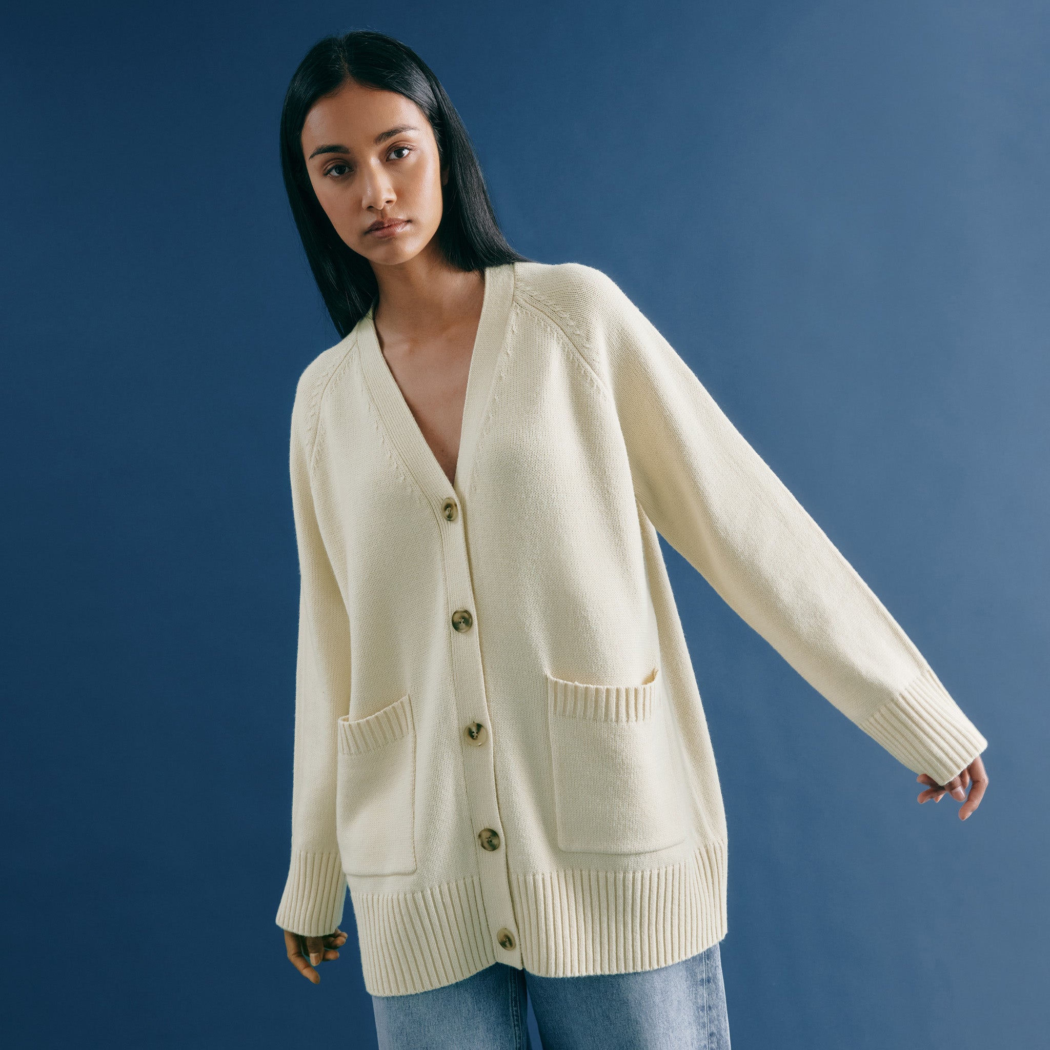 Re-Loved Longline Knitted Cardigan - Size 8