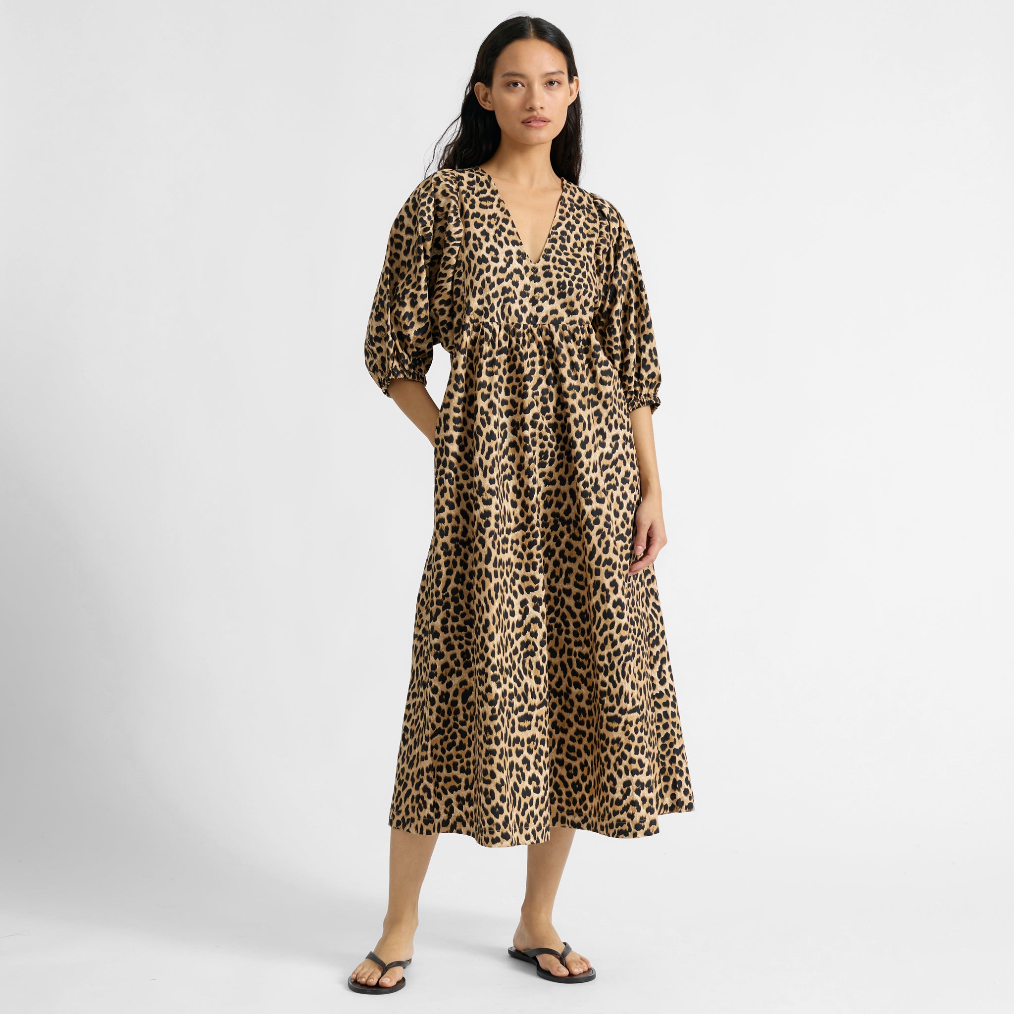 Iconic Animal V Neck Dress