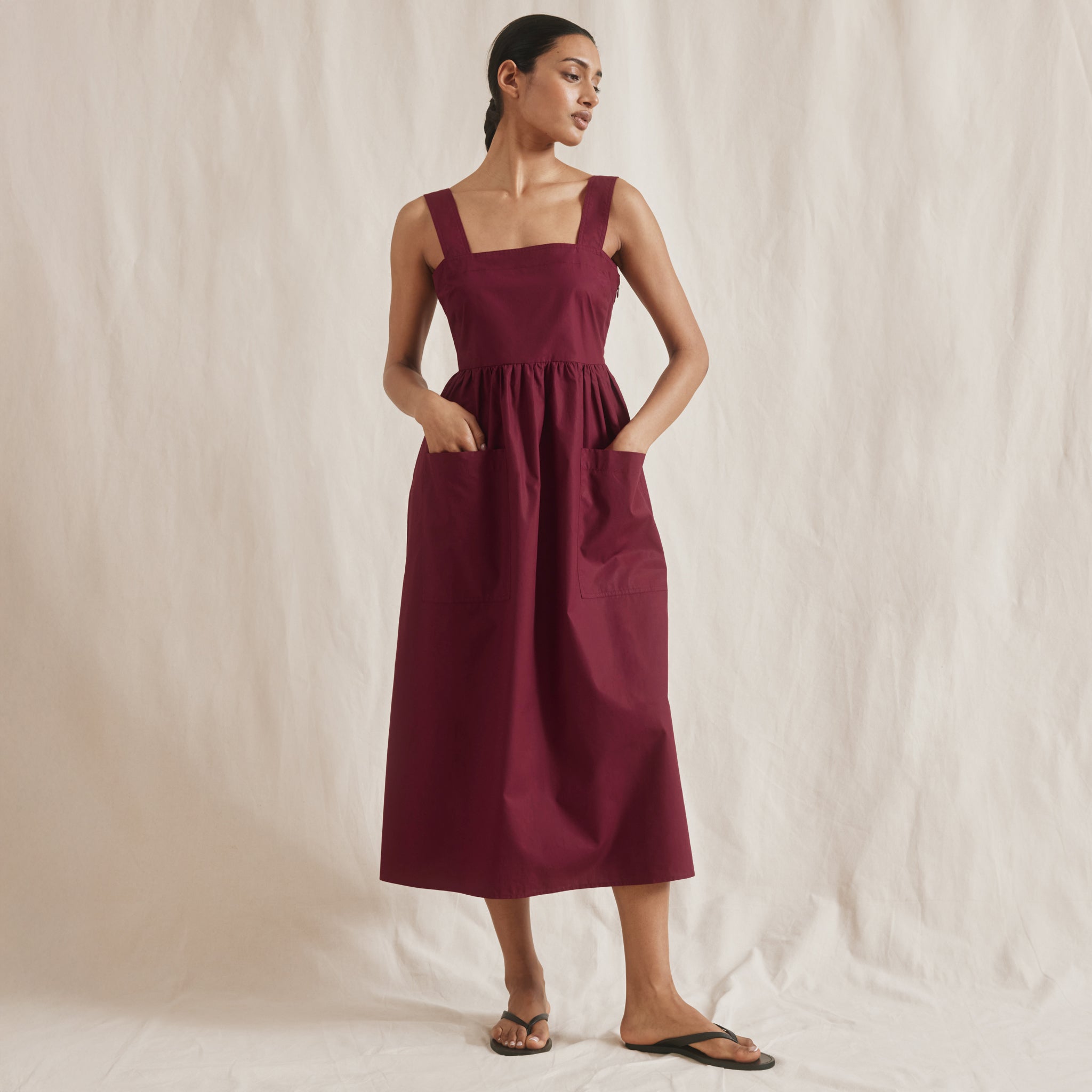 Cherry Cotton Apron Dress