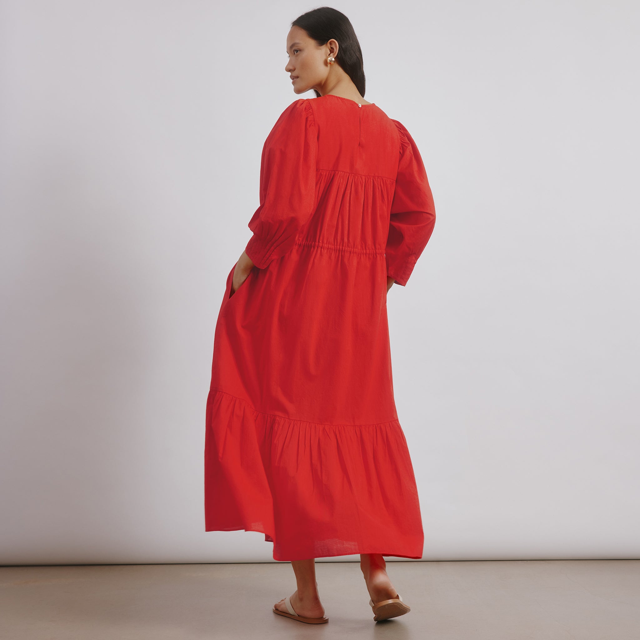 Embroidered Yoke Dress