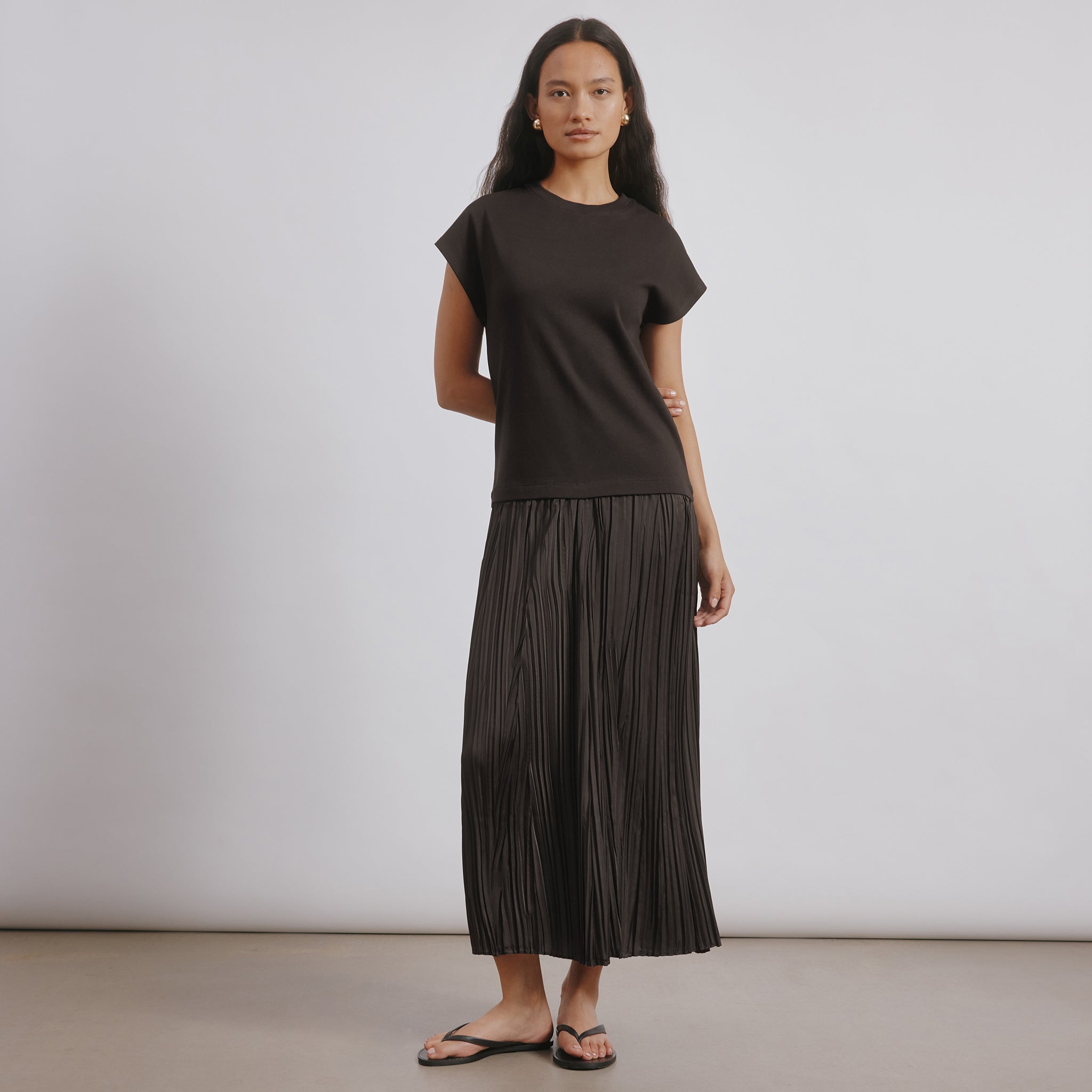 Chocolate Plisse Dress