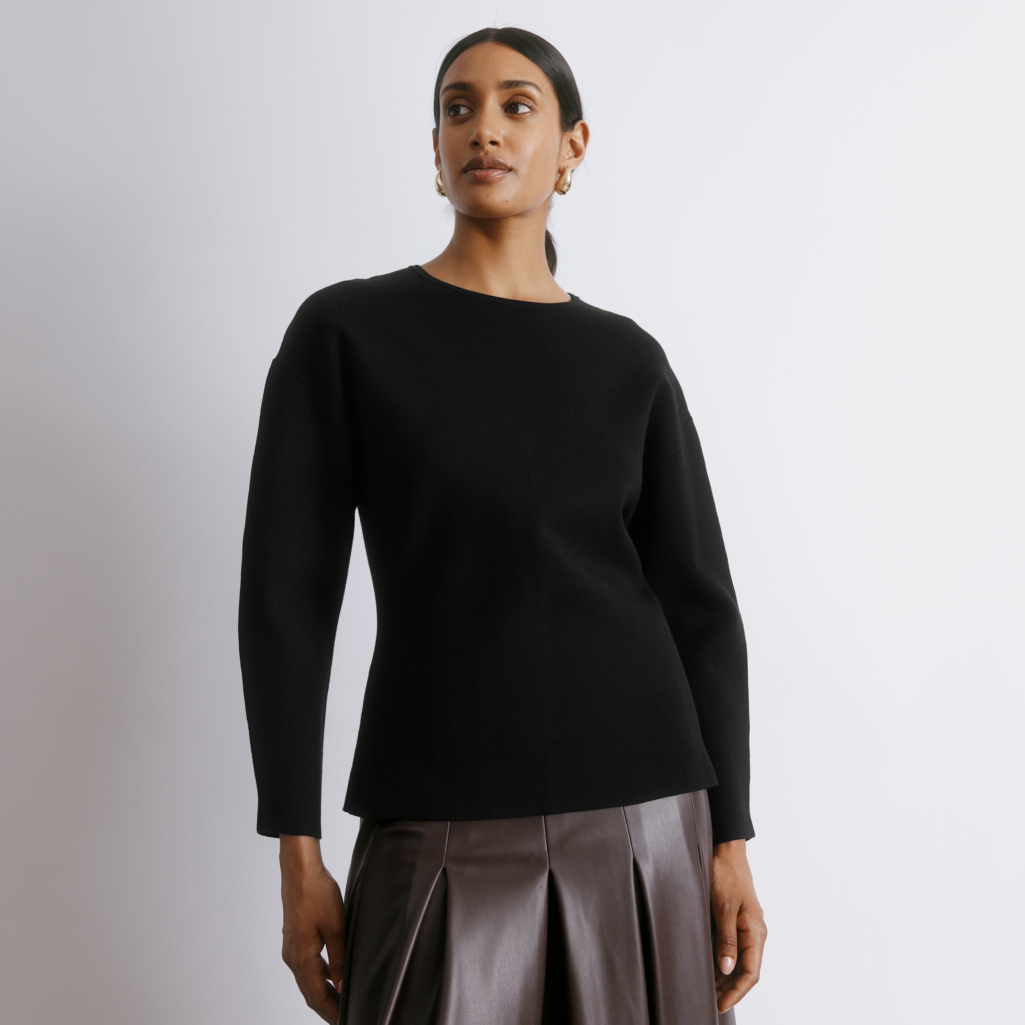 Black Cocoon Sleeve Jumper