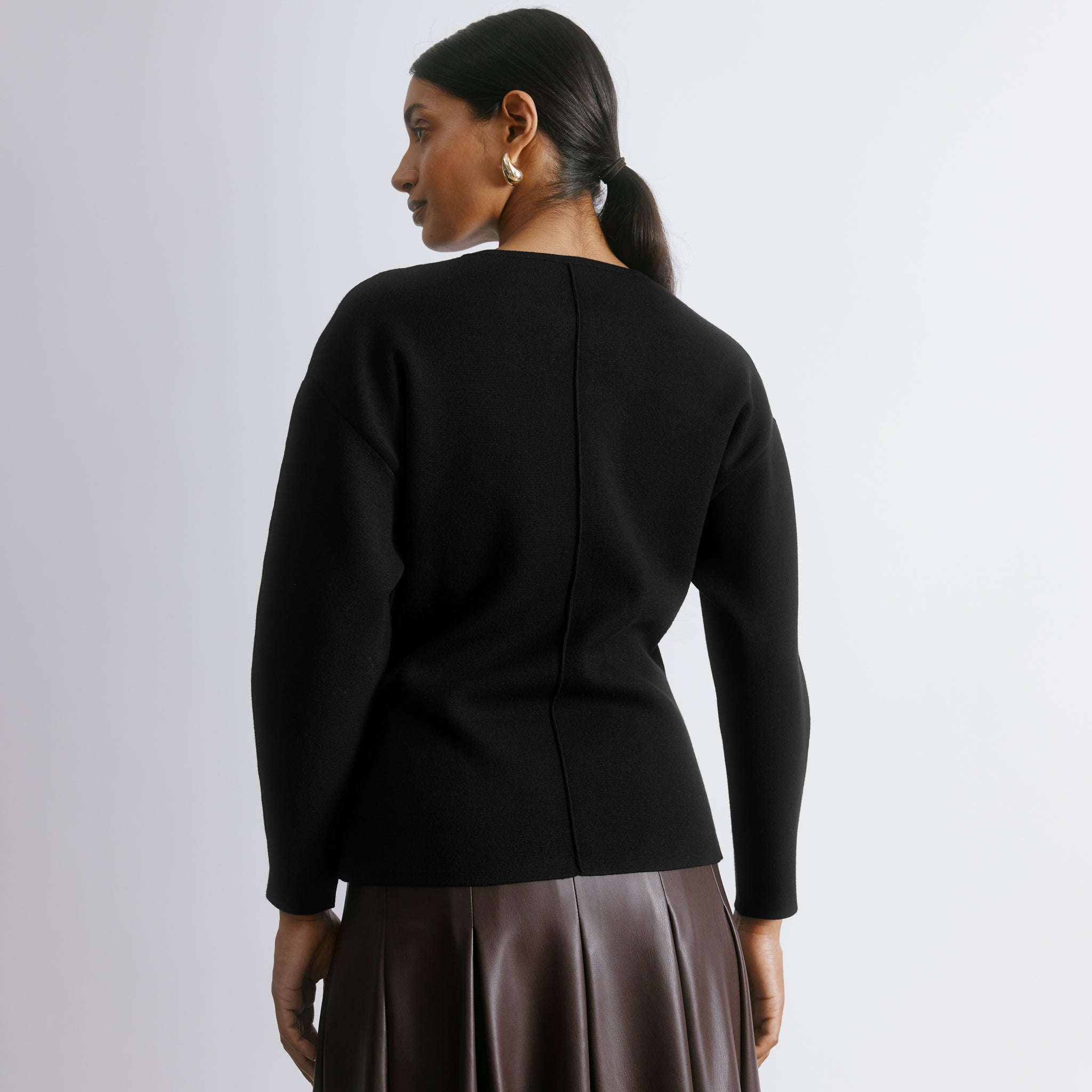 Black Cocoon Sleeve Jumper