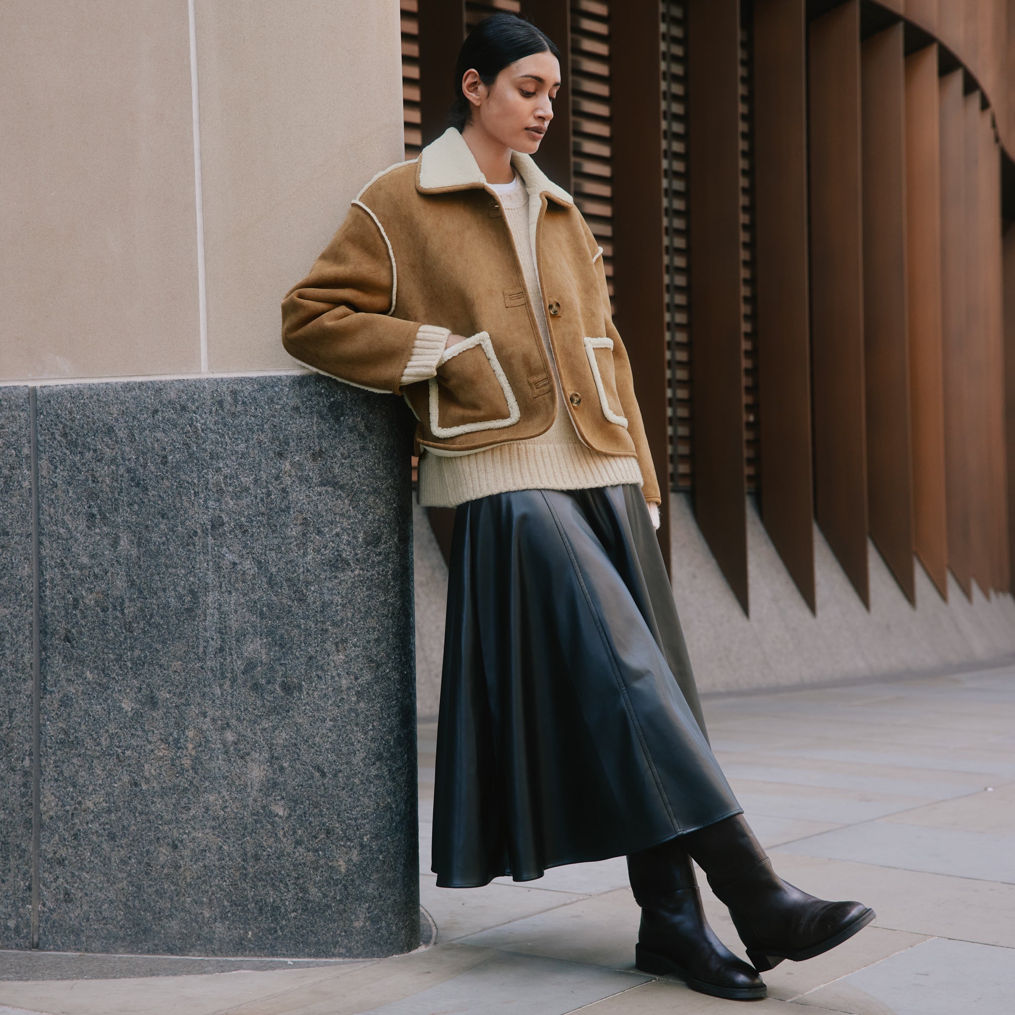 Faux Sheepskin Jacket