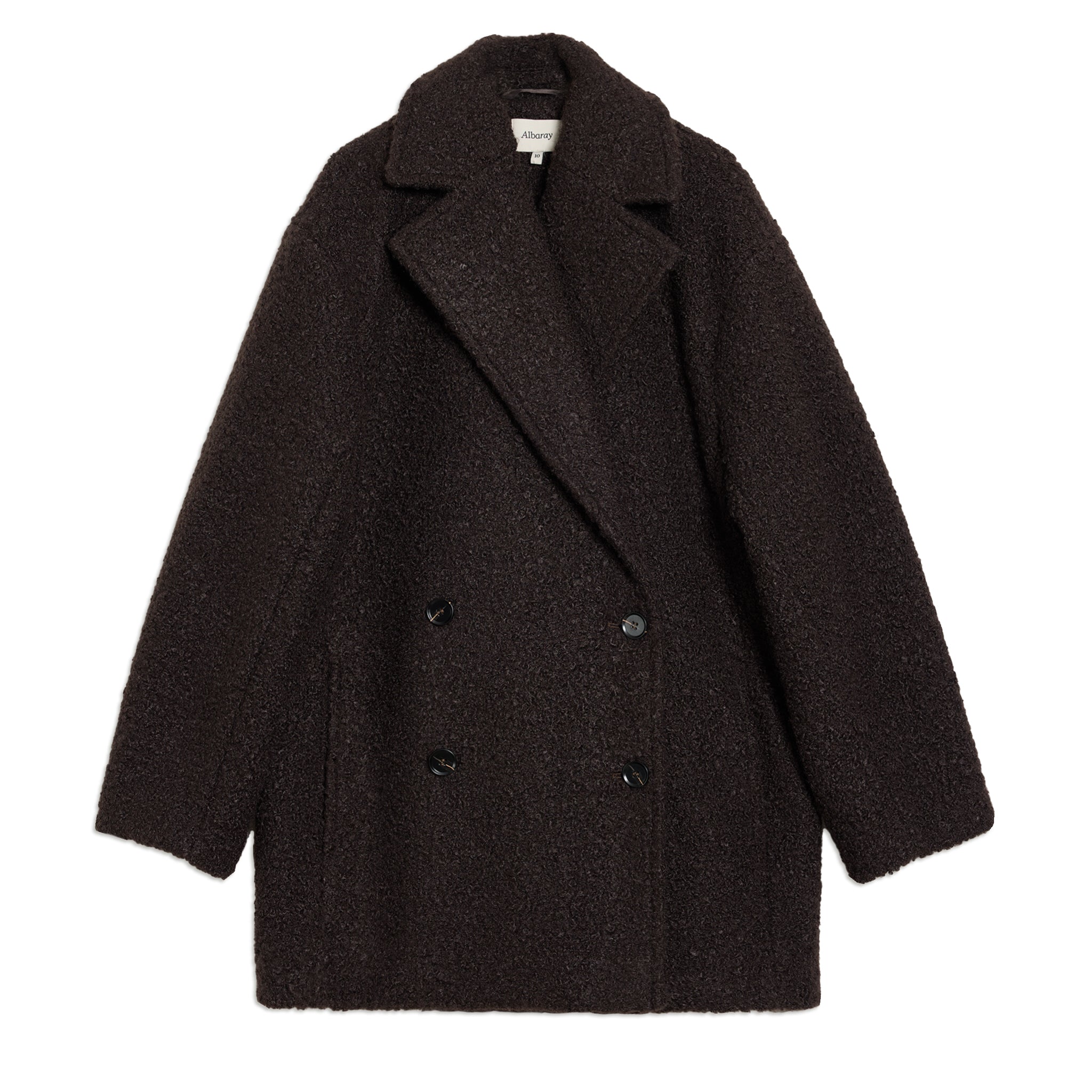 Chocolate Curly Double Breasted Coat