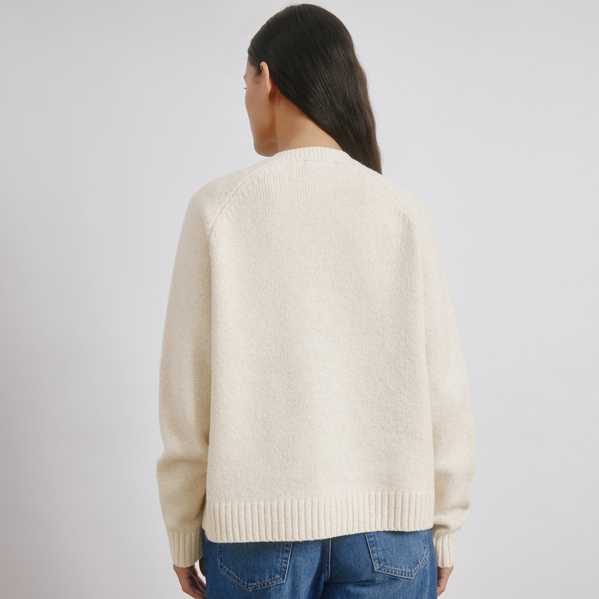 Cosy Pocket Crew Cardi Oatmeal