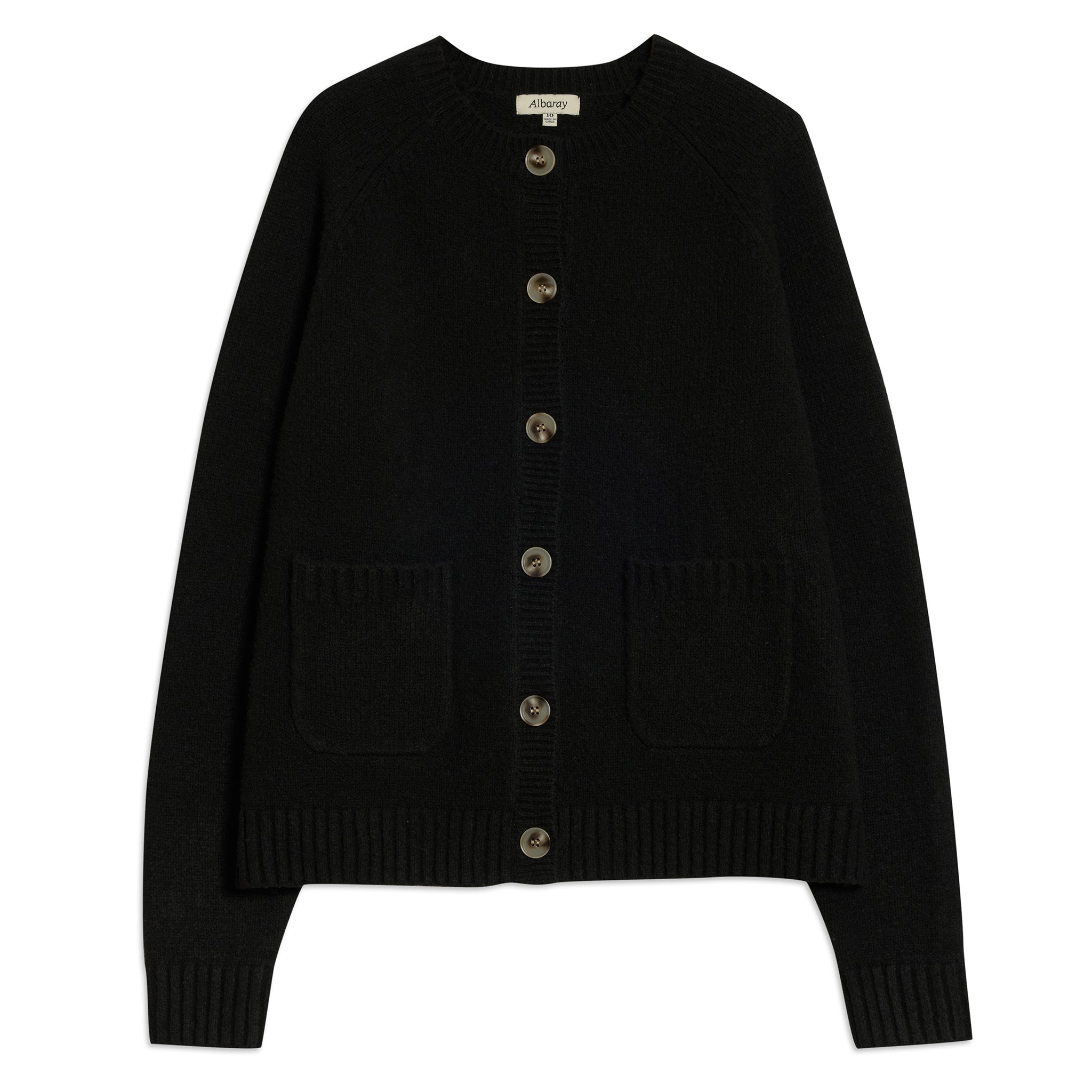 Cosy Pocket Crew Cardi Black
