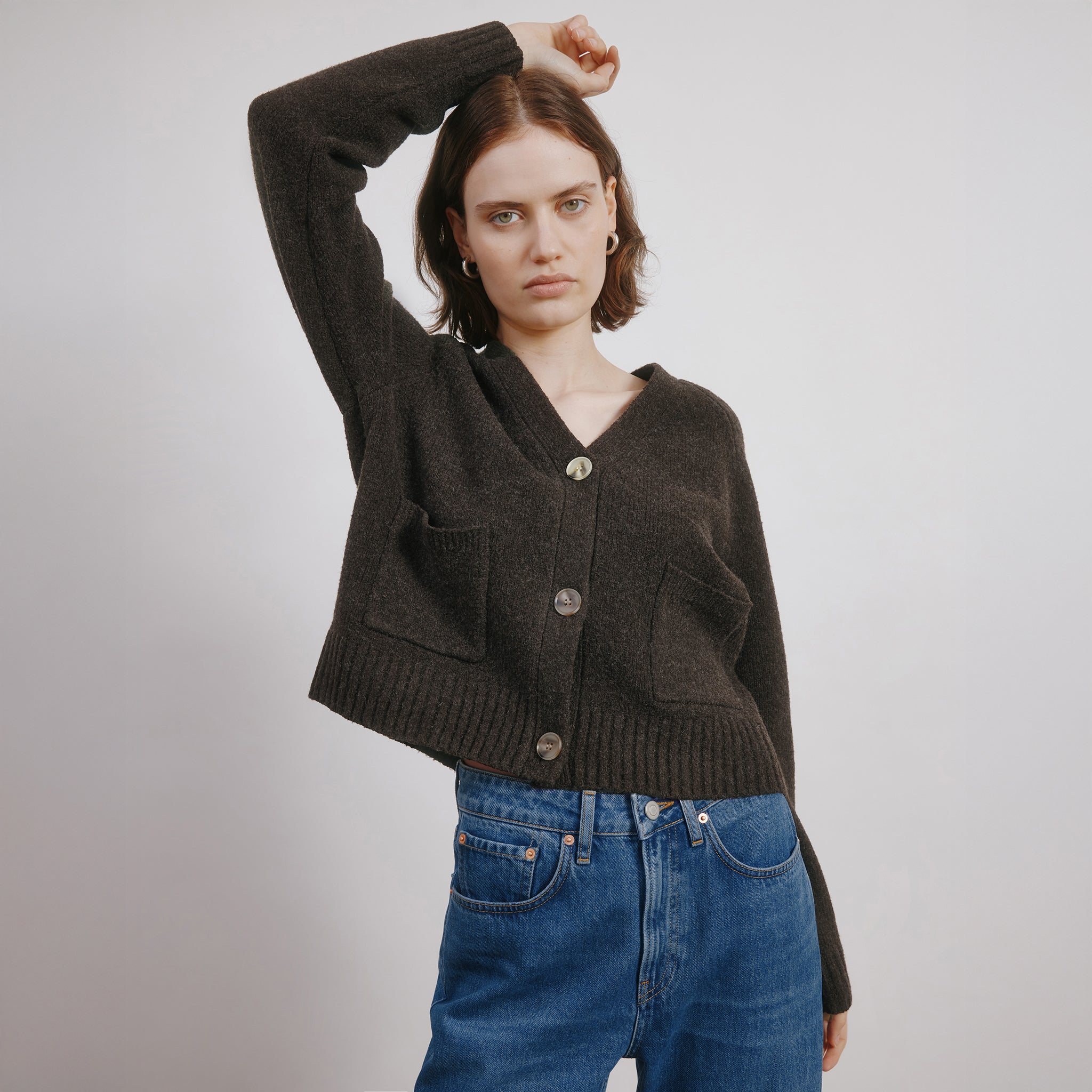 Cosy Relaxed Cardigan Chocolate