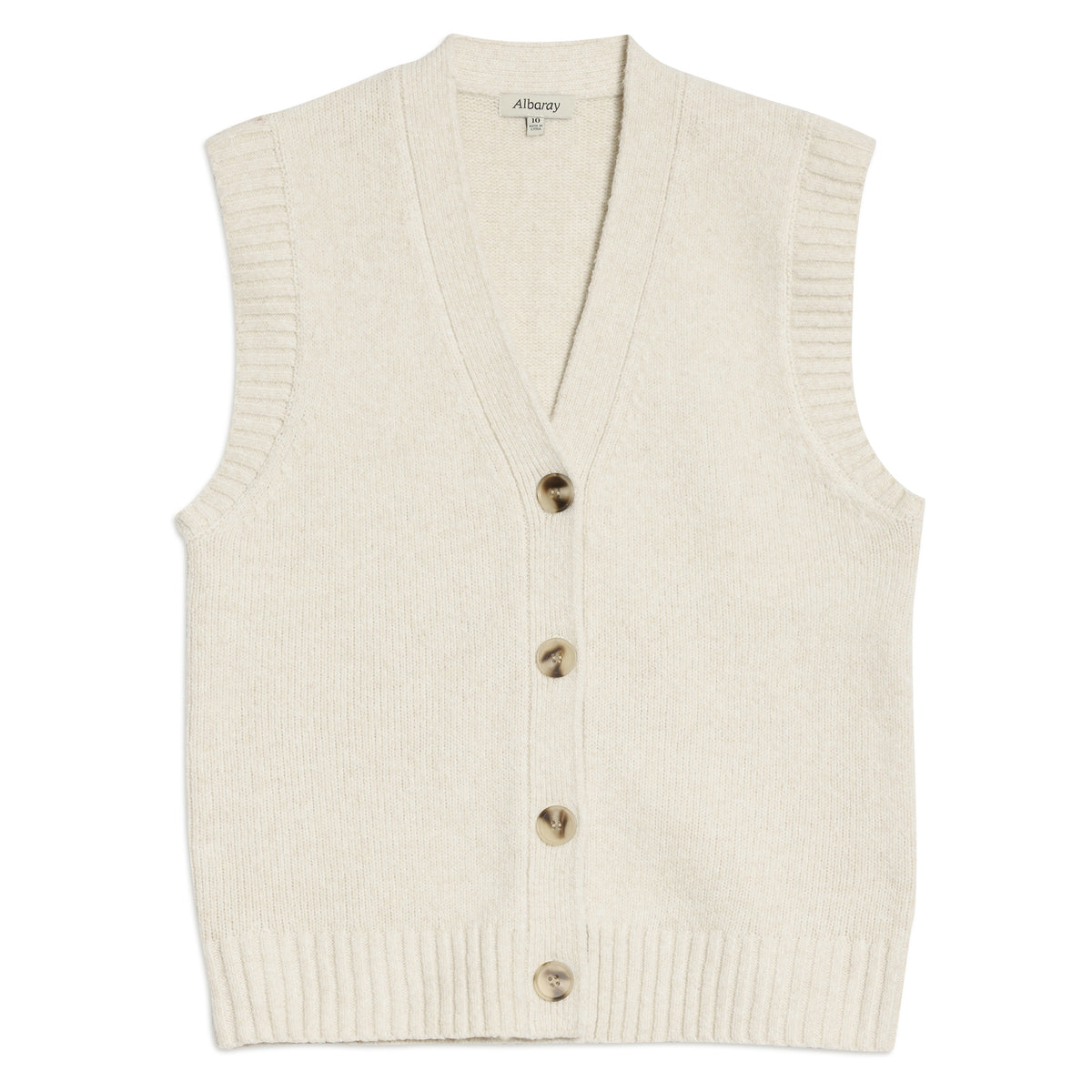 Re-Loved Cosy Button Tank Oatmeal - Size 10