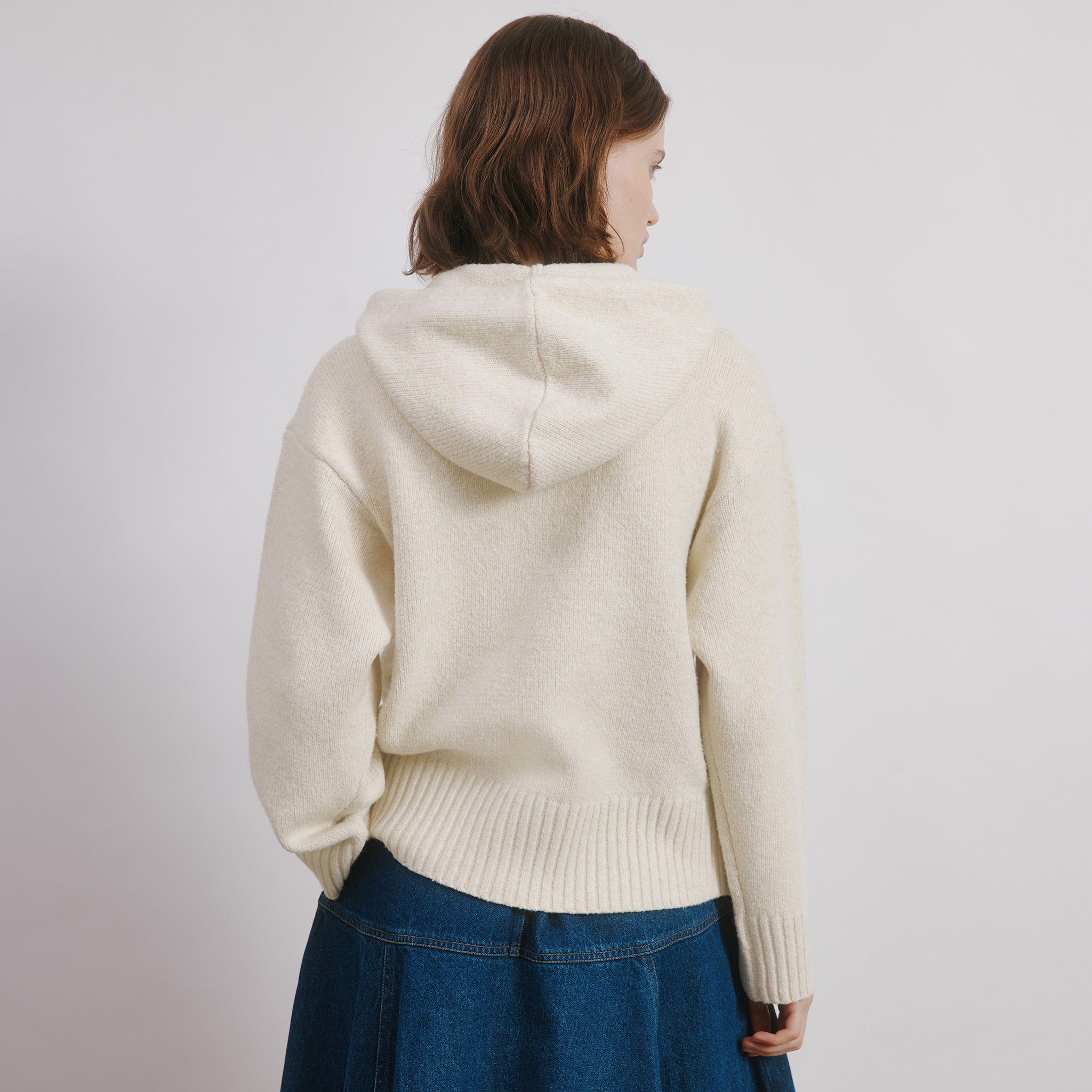 Oatmeal Cosy Knitted Hoodie