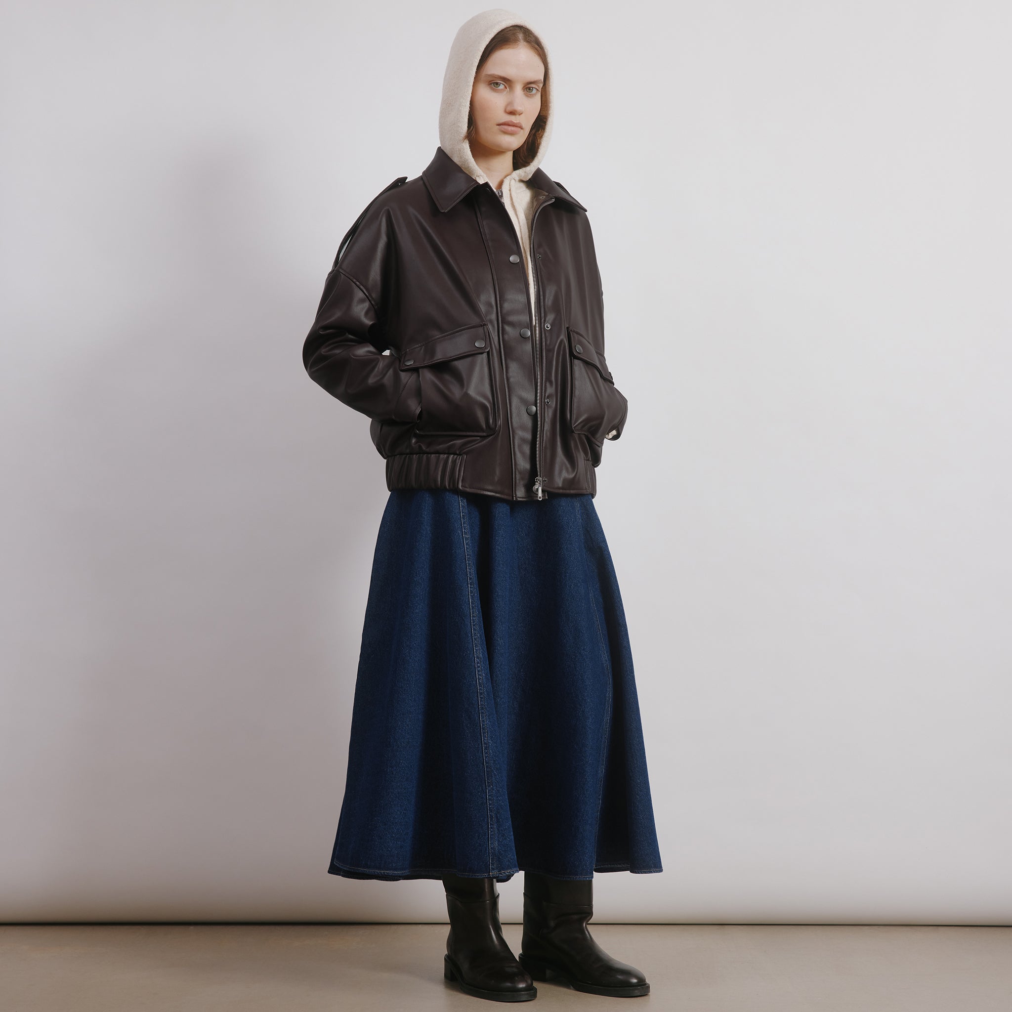 Oatmeal Cosy Knitted Hoodie