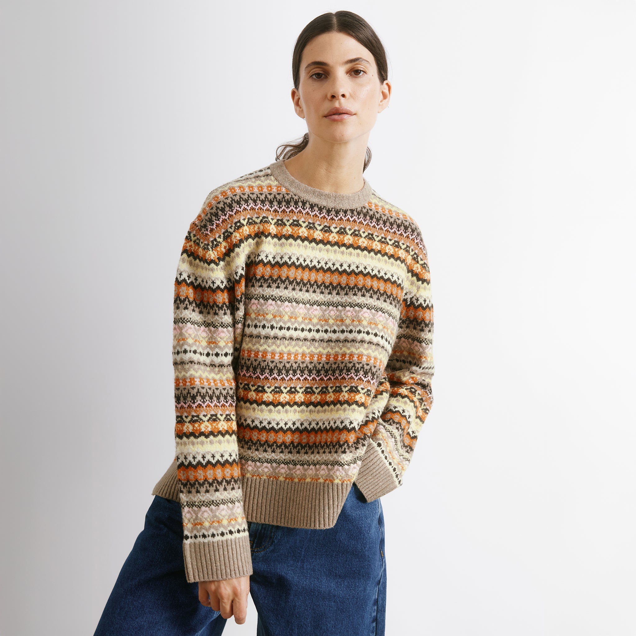 Neutral Fair Isle Jumper