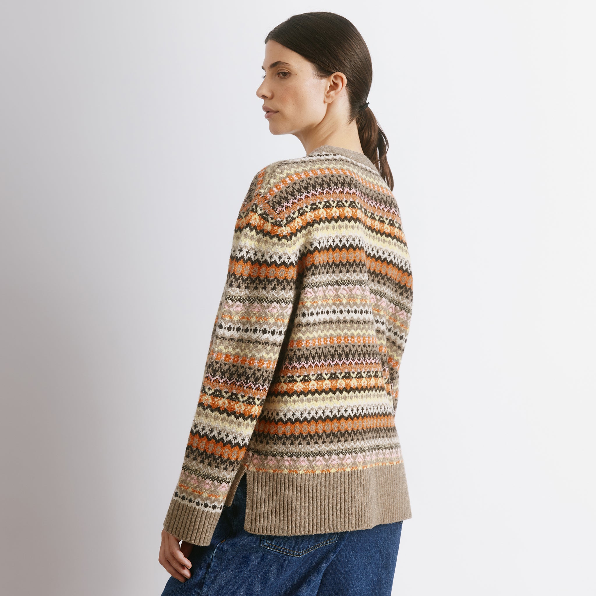 Neutral Fair Isle Jumper