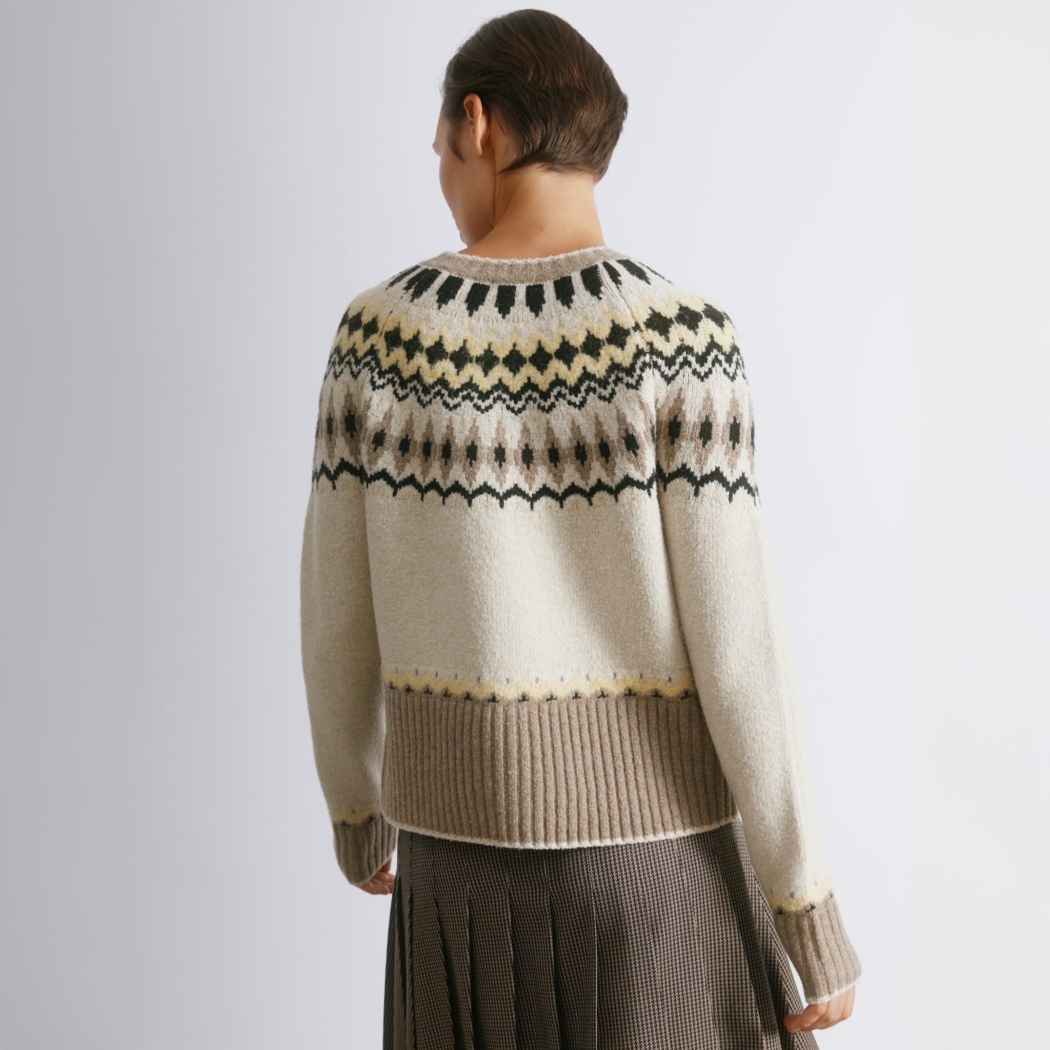 Fair Isle Yoke Cardigan