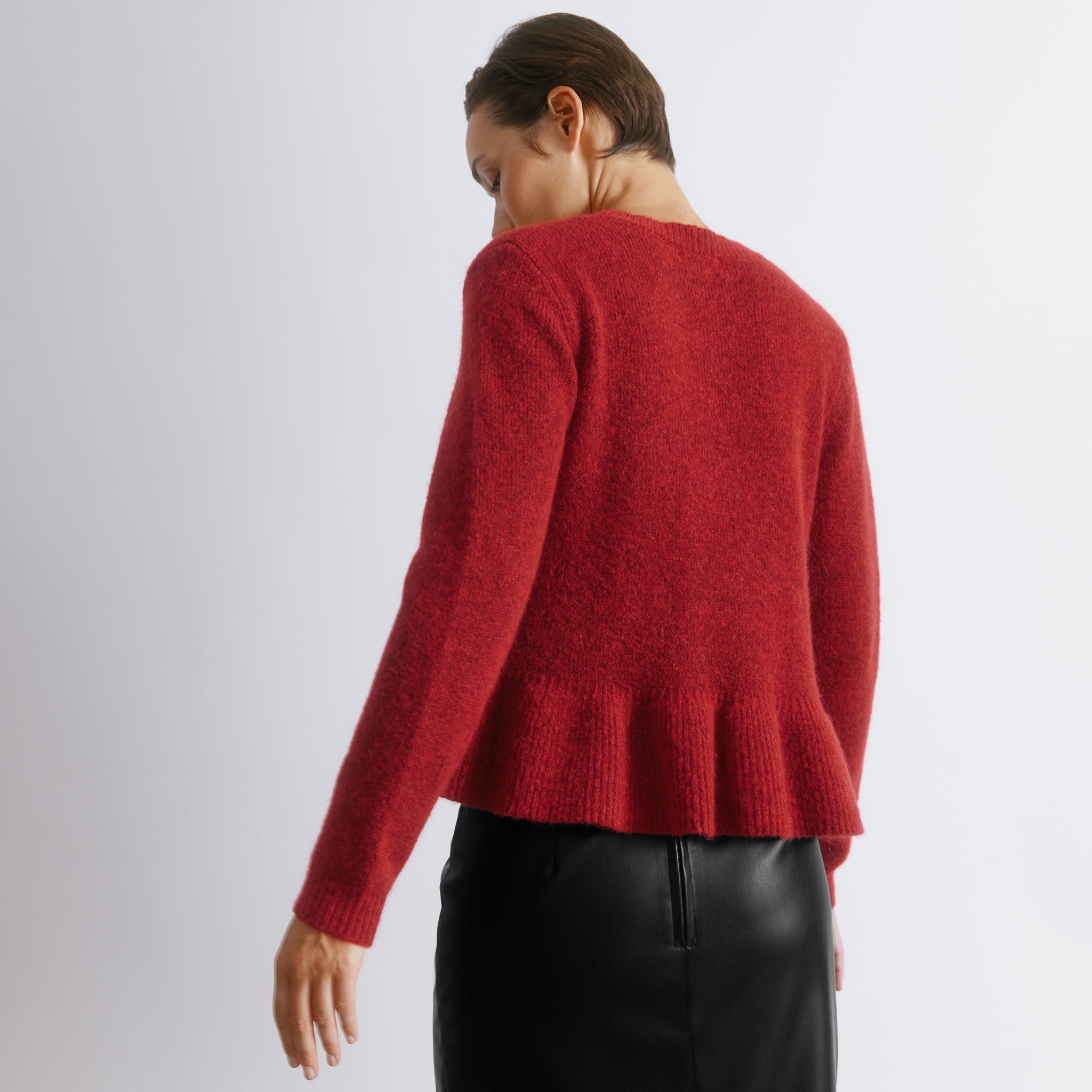 Mohair Blend Peplum Jumper