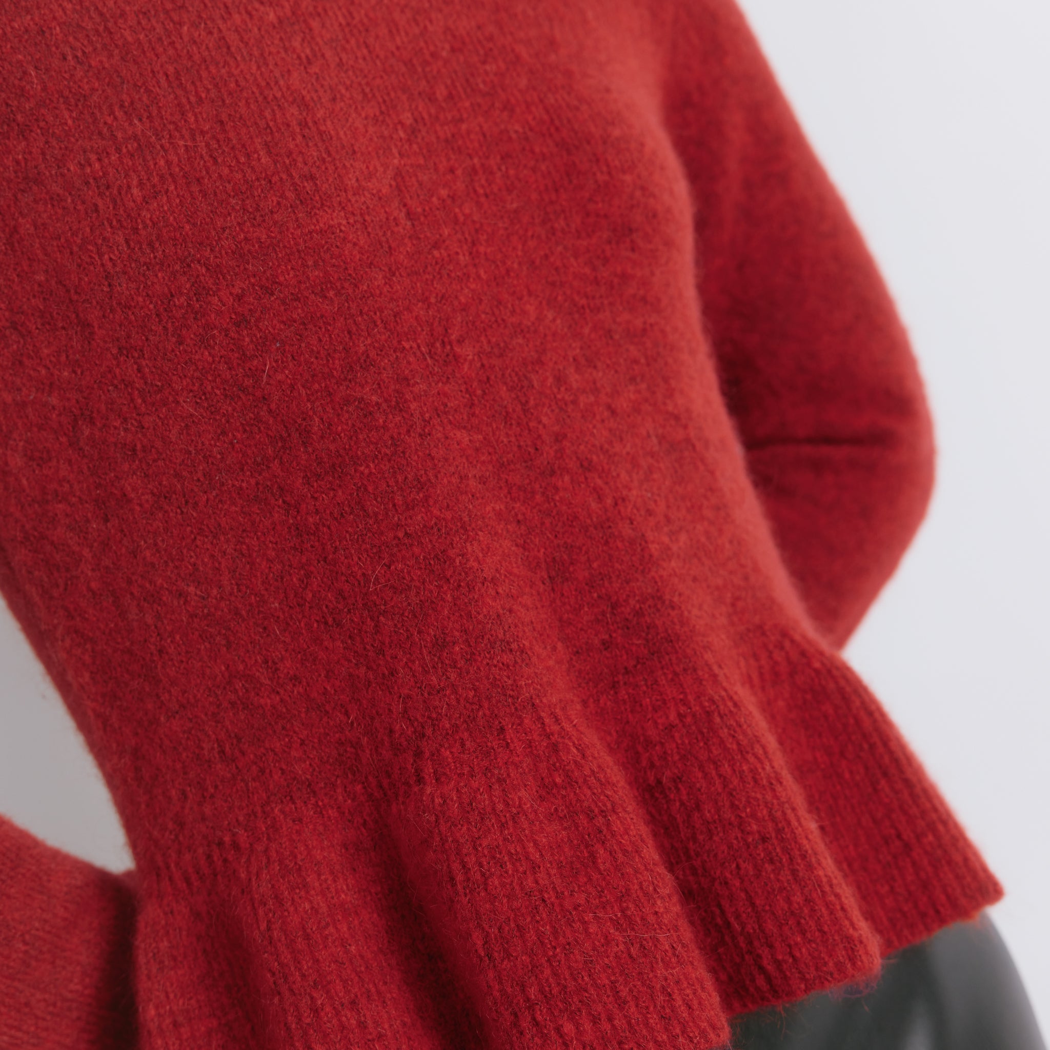 Mohair Blend Peplum Jumper