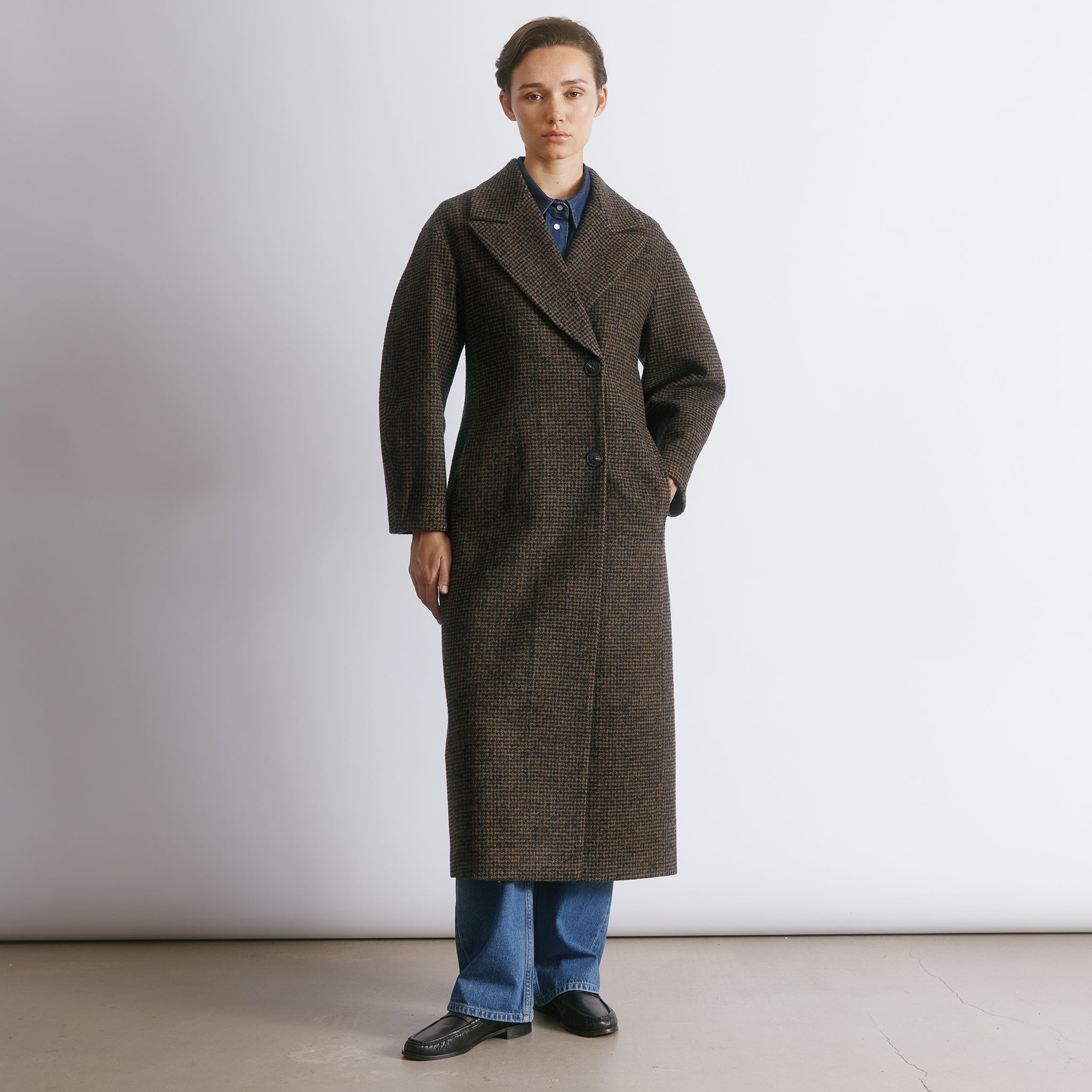 Tweed Cocoon Sleeve Coat | Sustainable Womenswear | Albaray