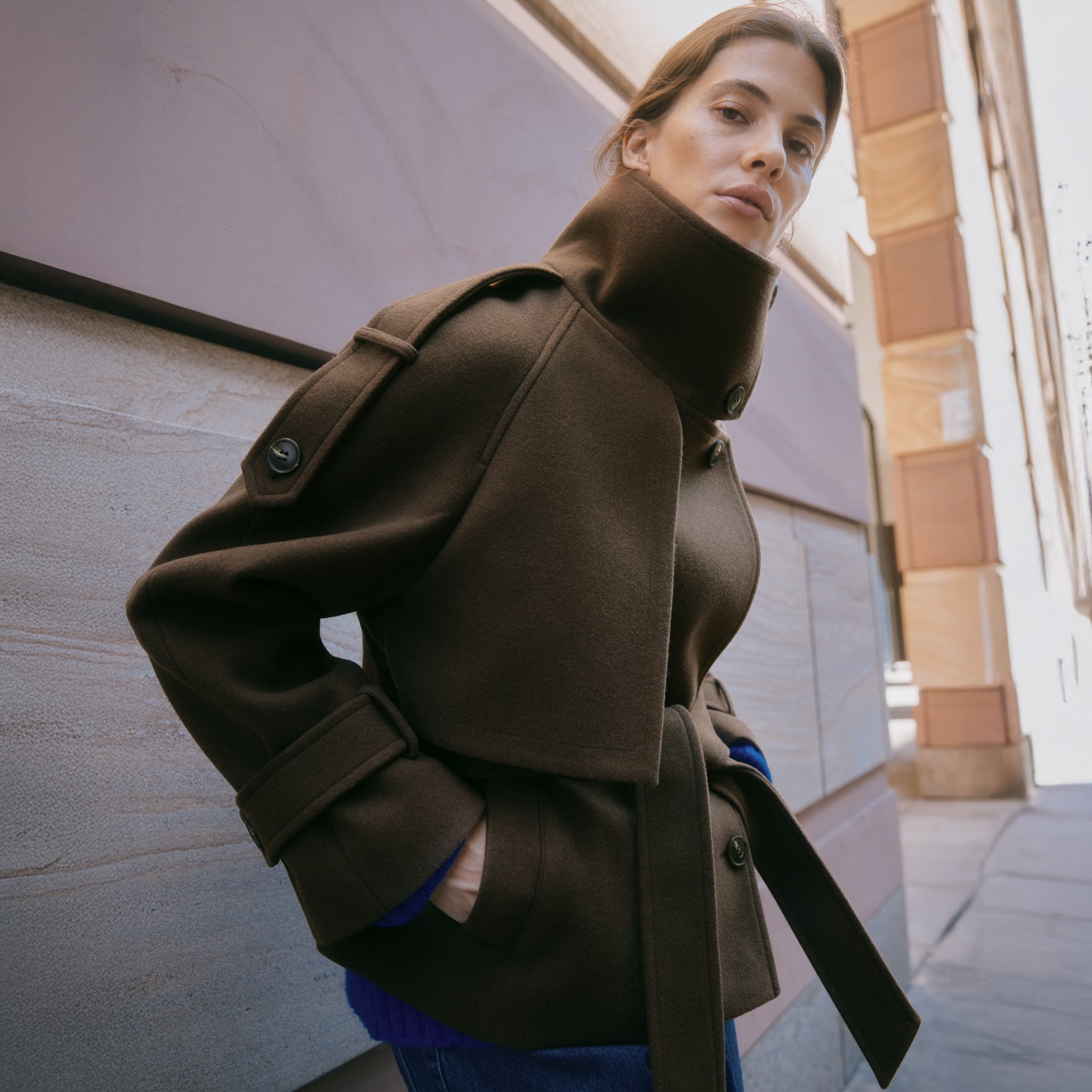 Short Funnel Neck Jacket