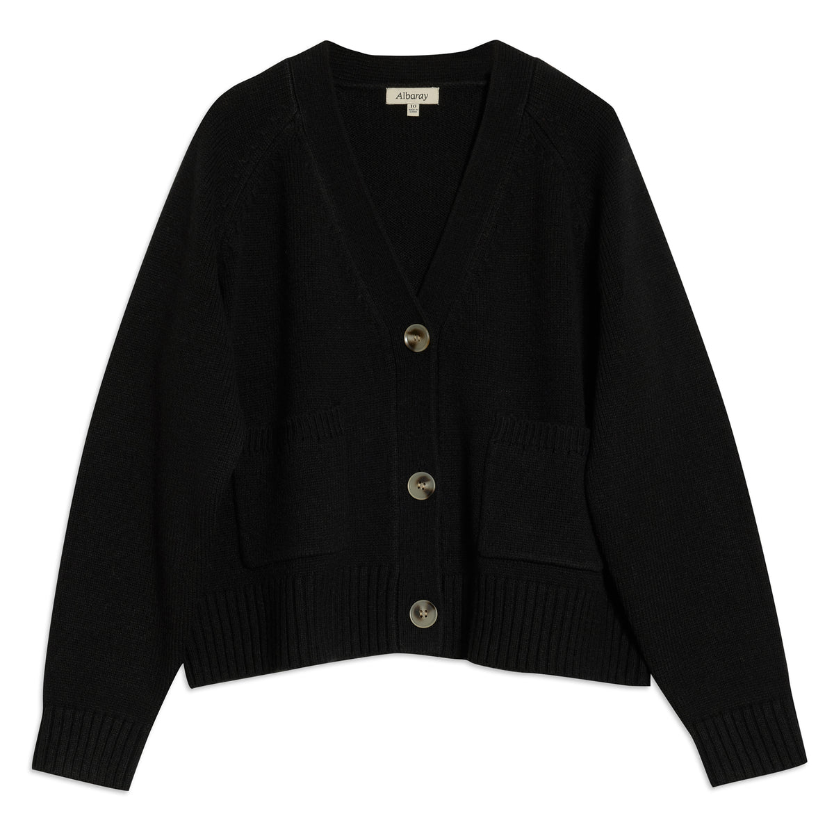 Re-Loved Black V Neck Cardigan - Size 10