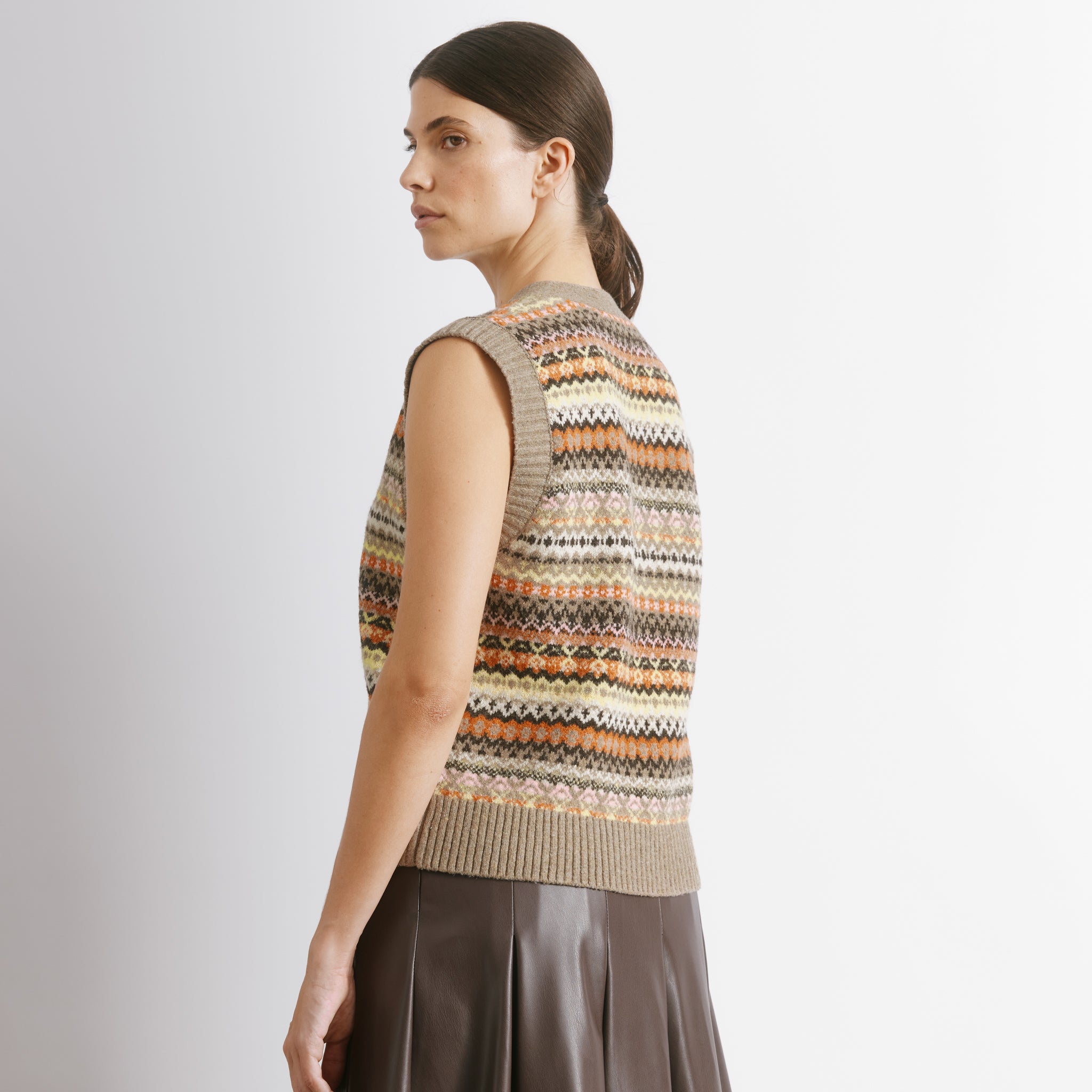 Neutral Fair Isle Tank