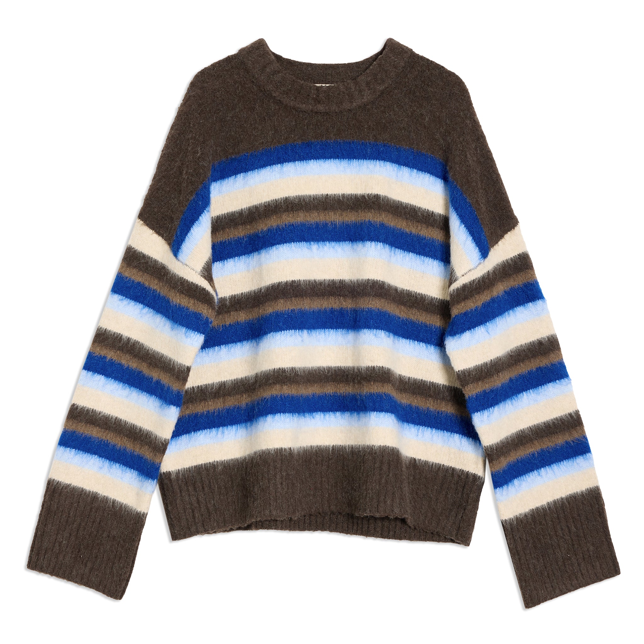 Chocolate & Blue Stripe Jumper