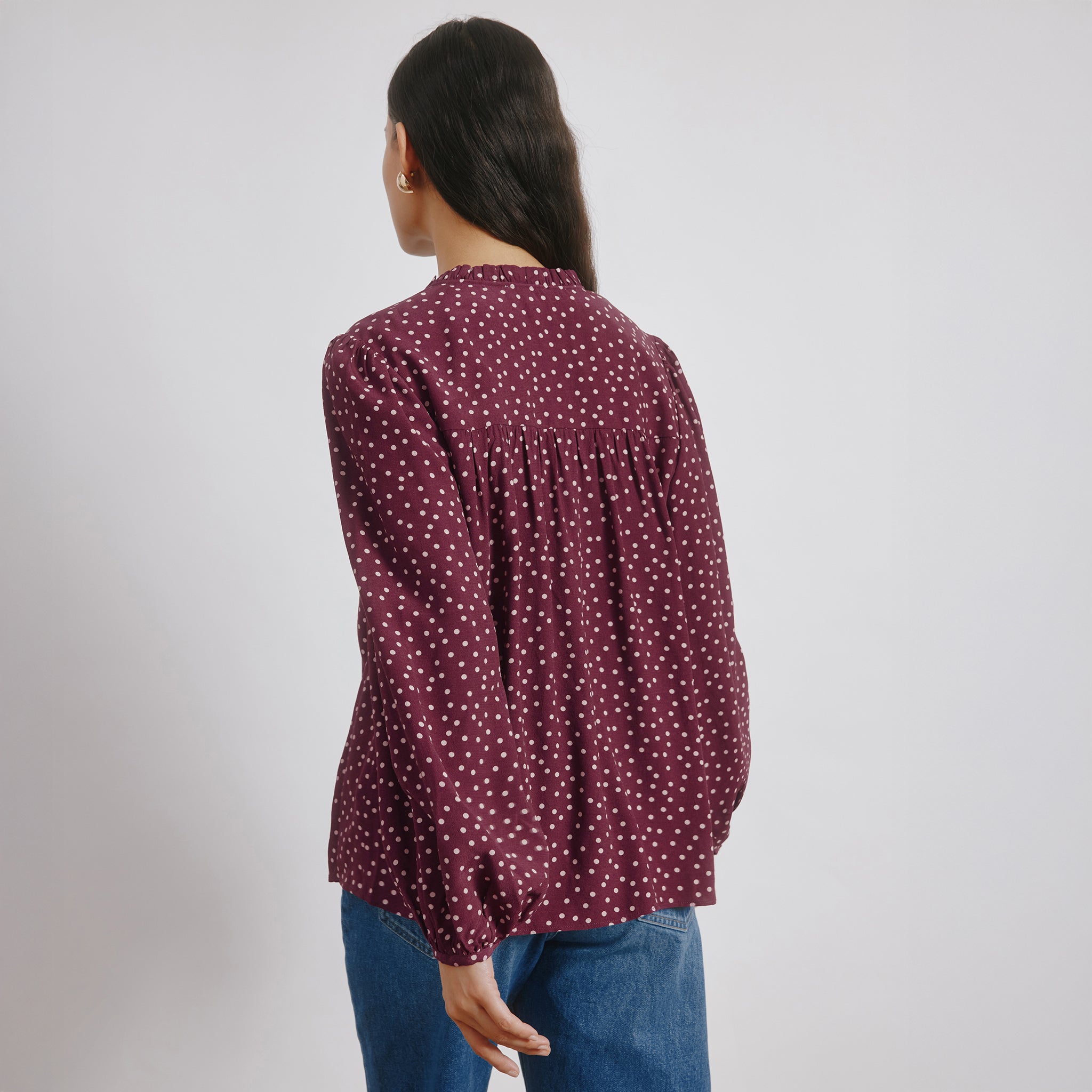 Burgundy Spot Top
