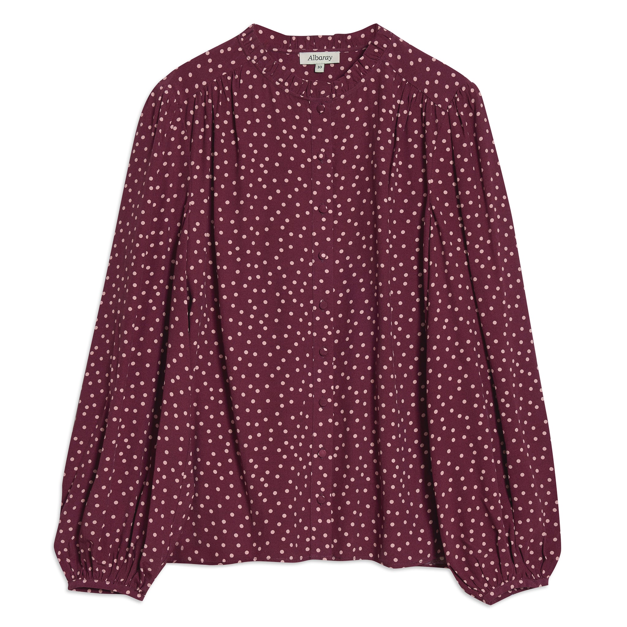 Burgundy Spot Top