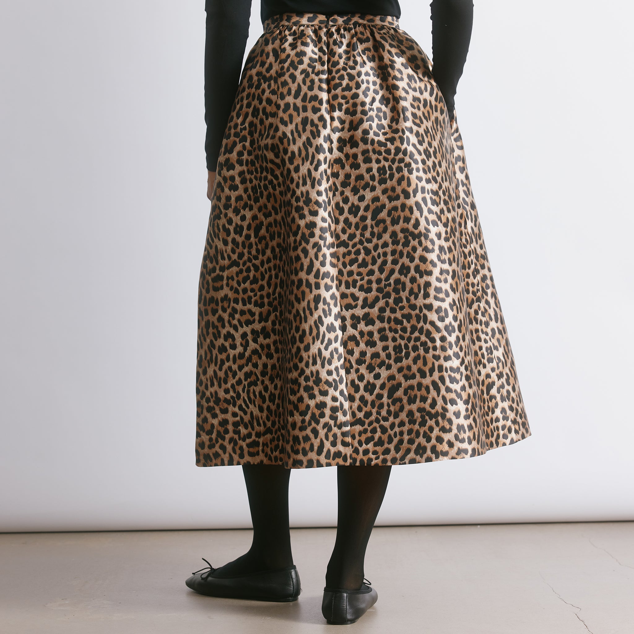Animal Taffeta Full Skirt