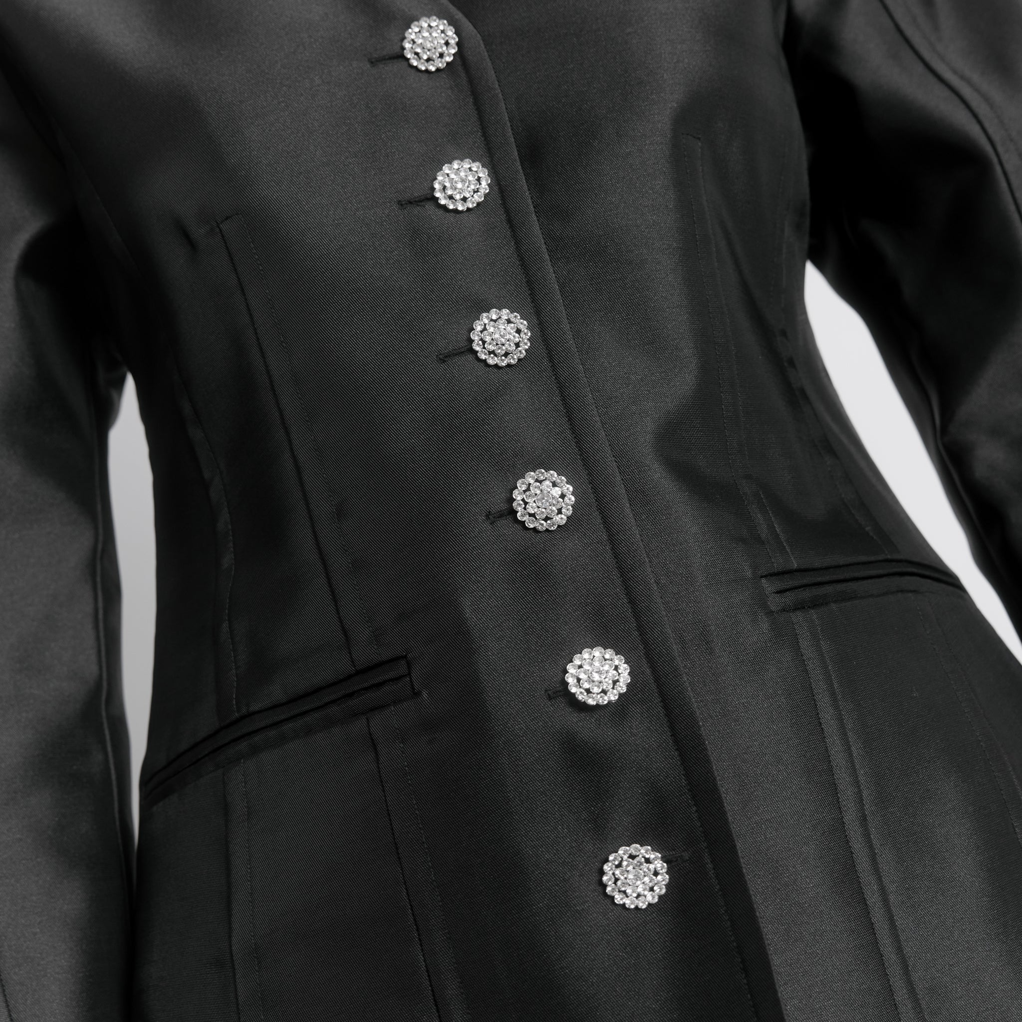 Cocoon Sleeve Taffeta Jacket