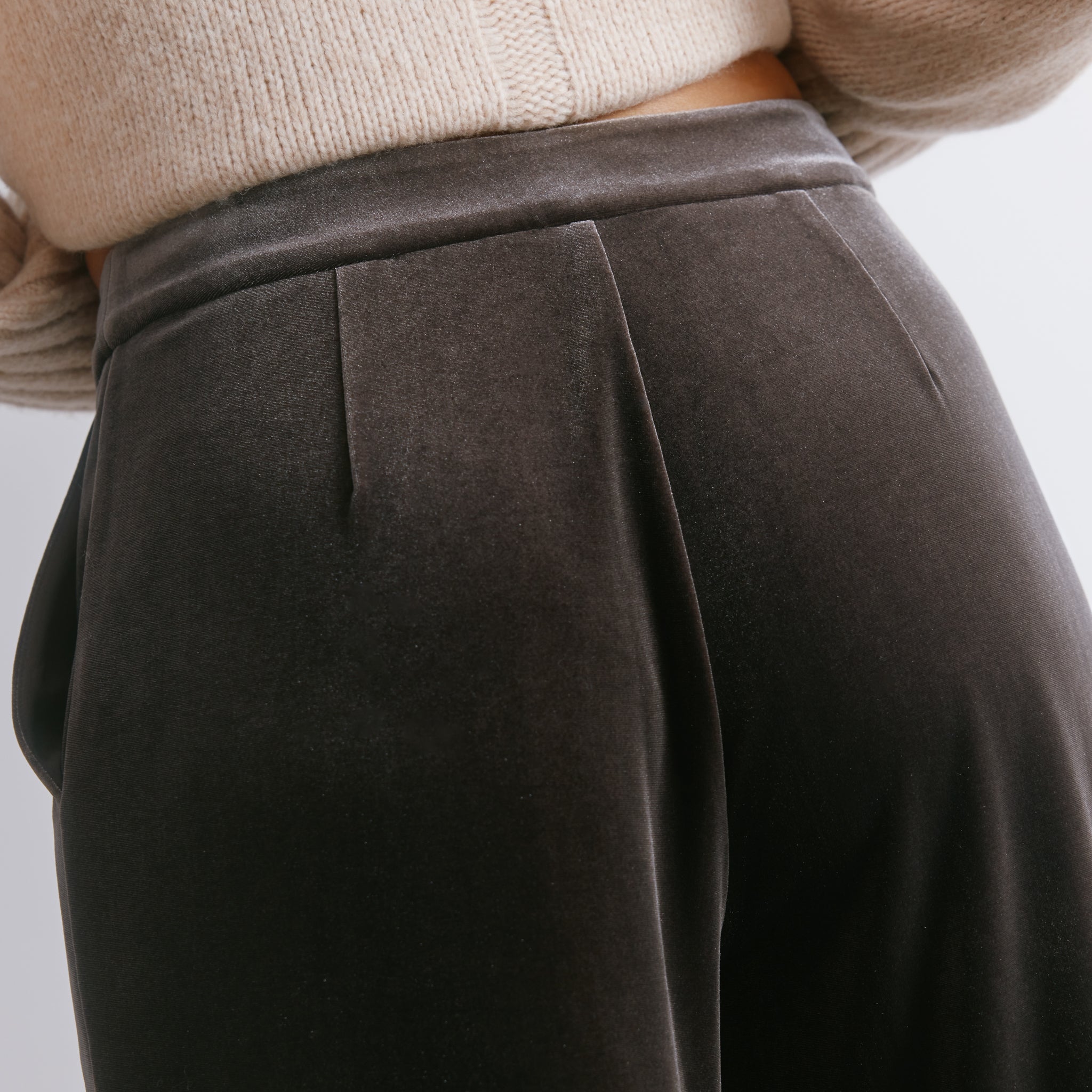 Velvet Wide Leg Trousers