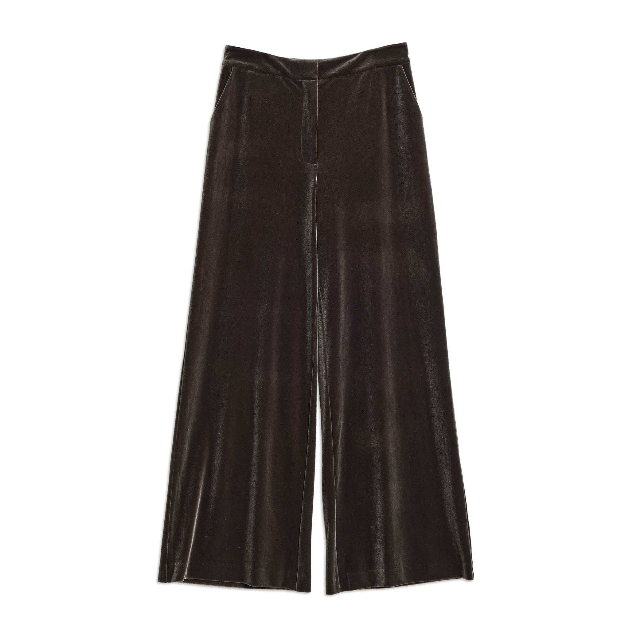 Velvet Wide Leg Trousers