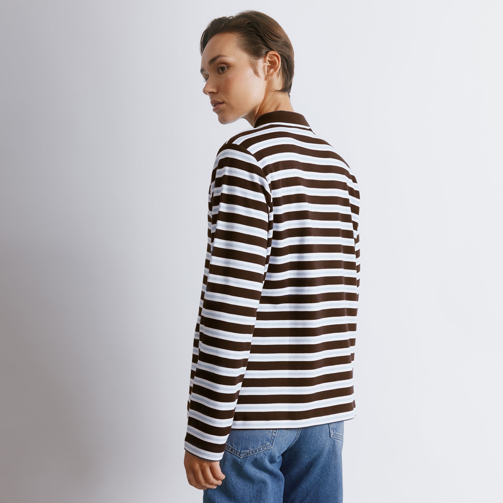 Chocolate Stripe Polo Shirt