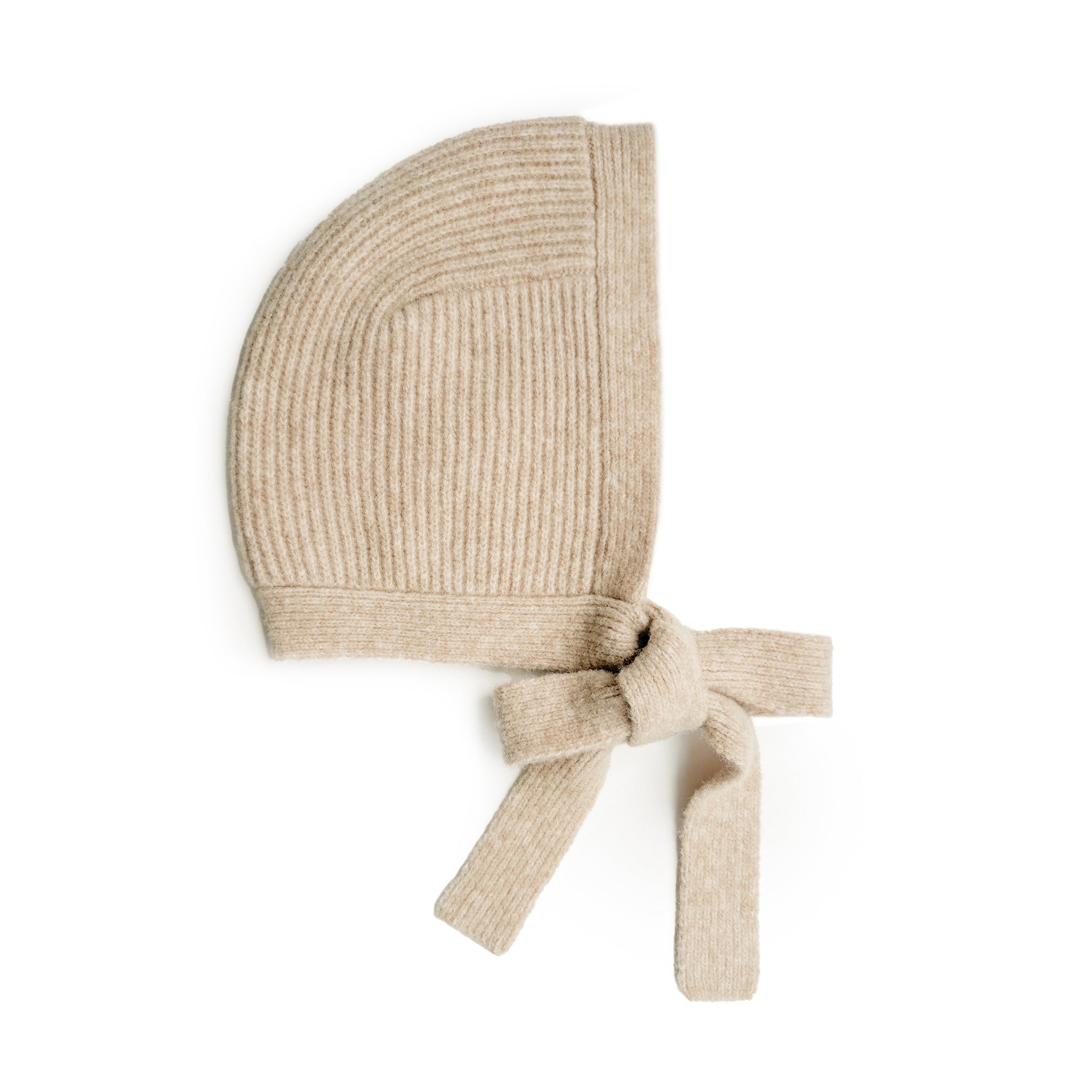 Beige Tie Neck Hat