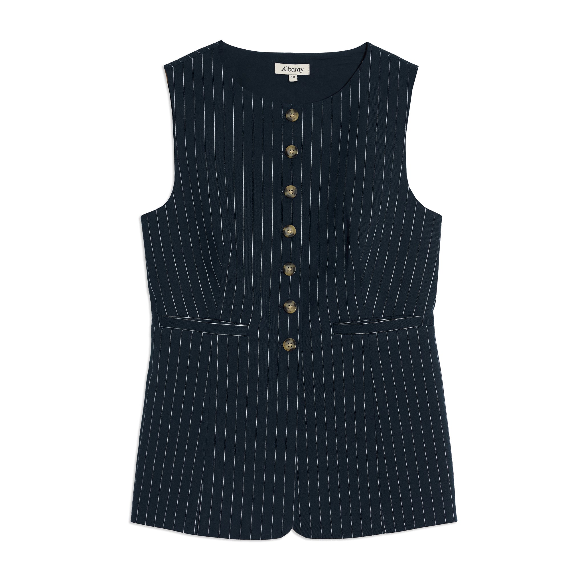 Navy Pinstripe Waistcoat