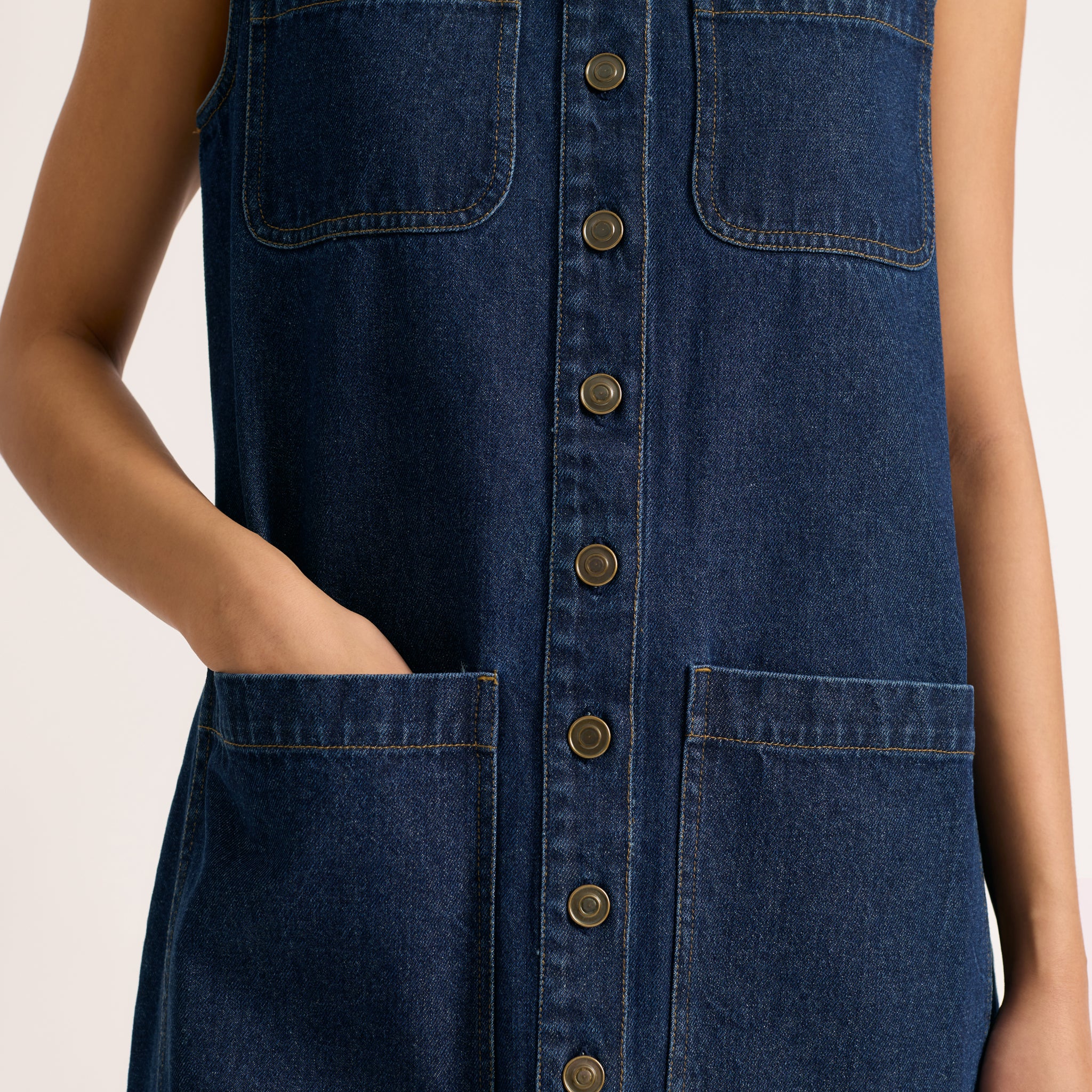Denim 4 Pocket Short Dress