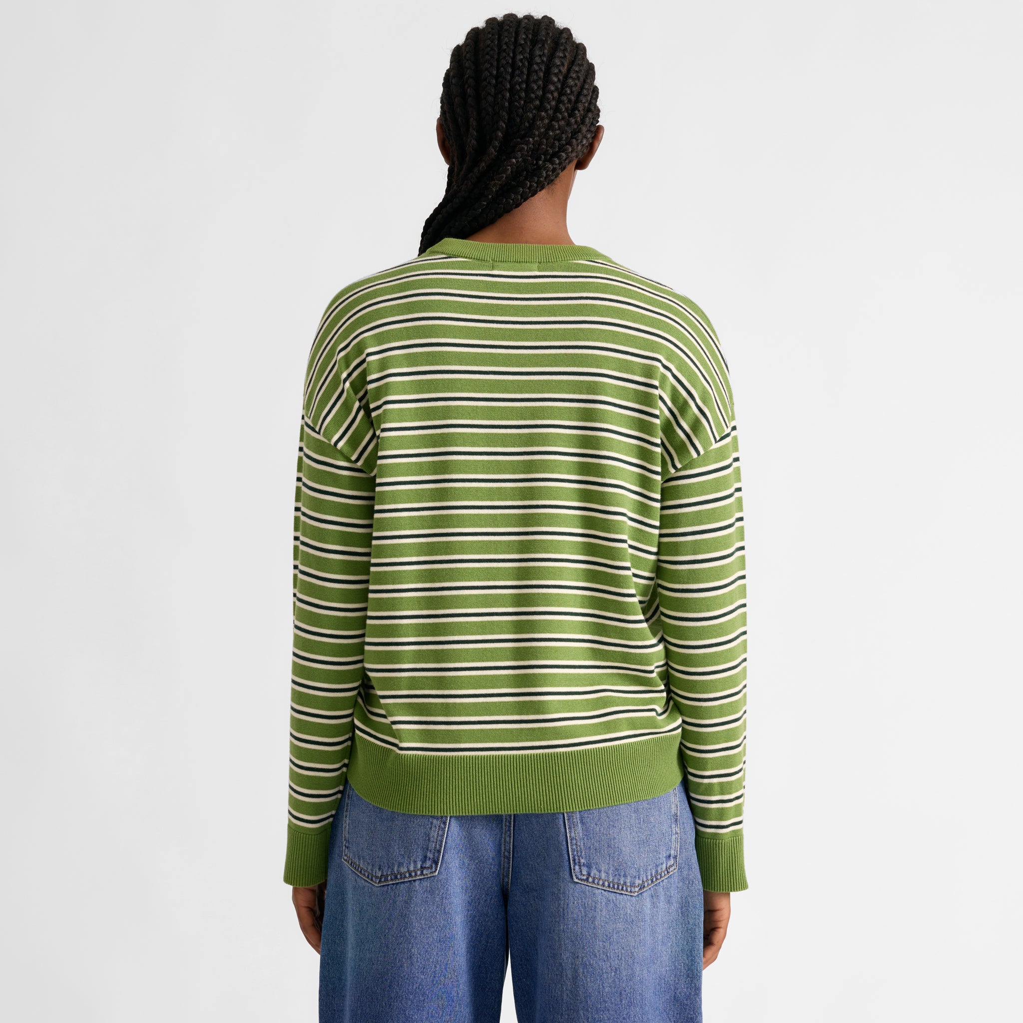 Green Stripe Cotton Jumper