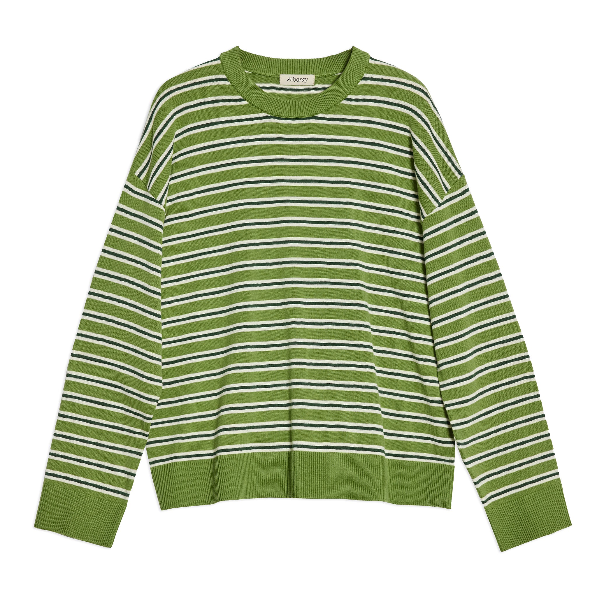 Green Stripe Cotton Jumper