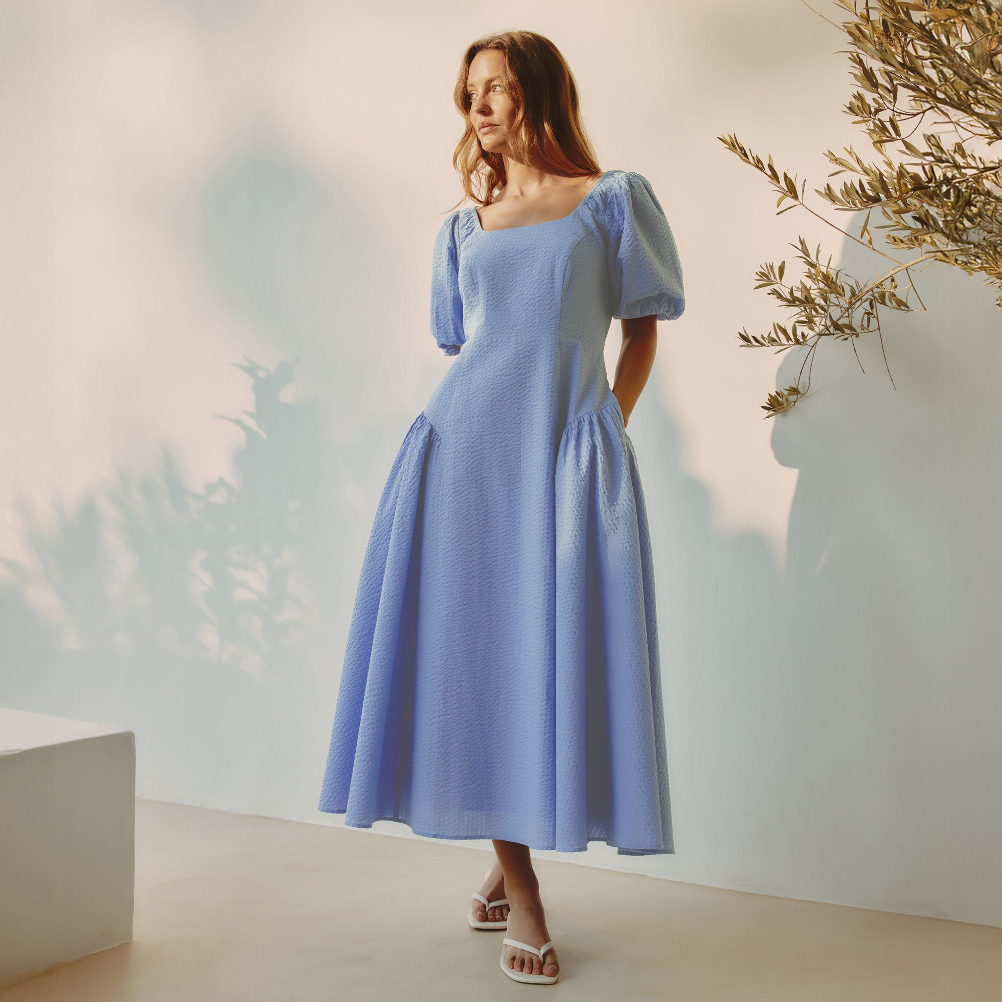 Seersucker Self Stripe Dress