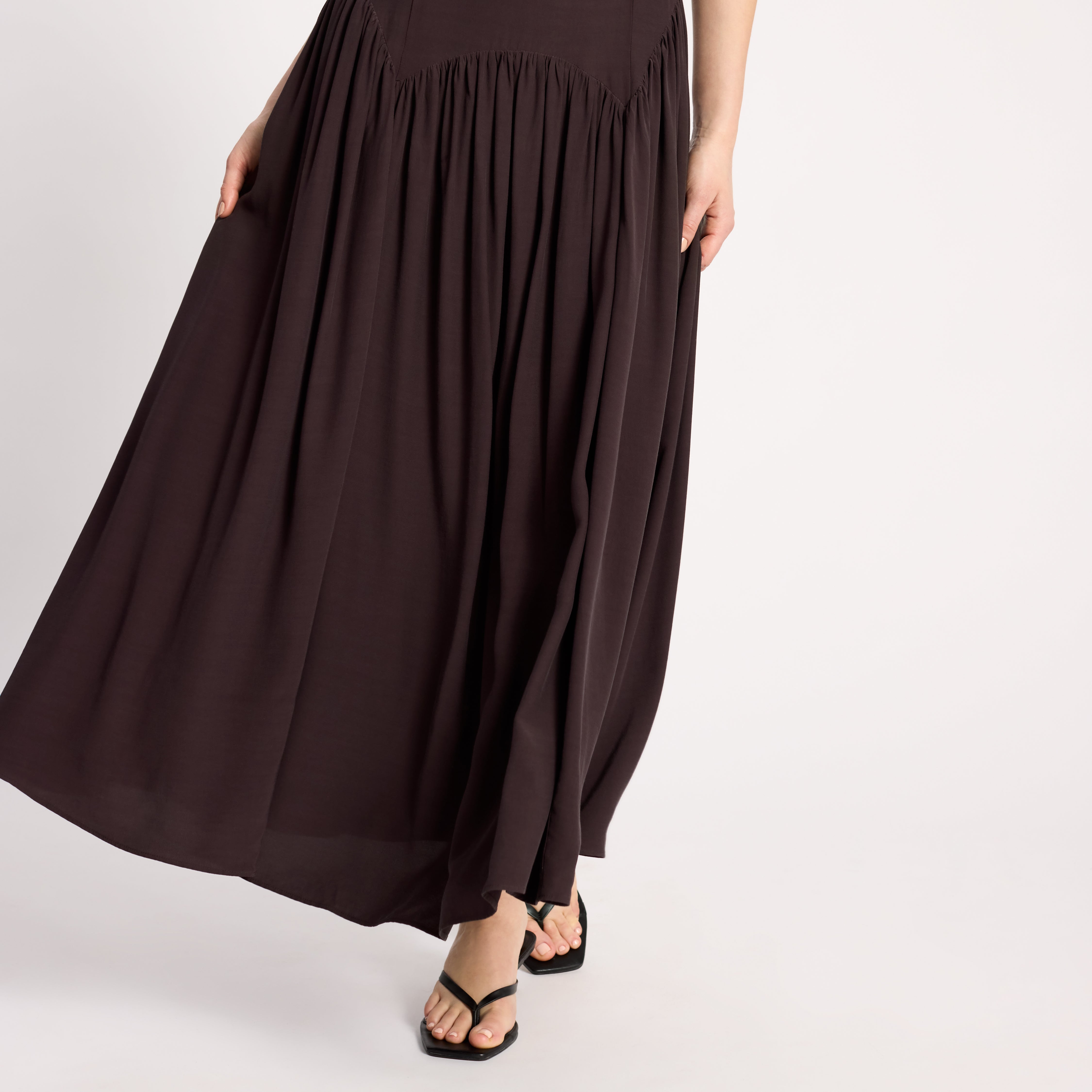 Dipped Drop Waist Maxi Dress