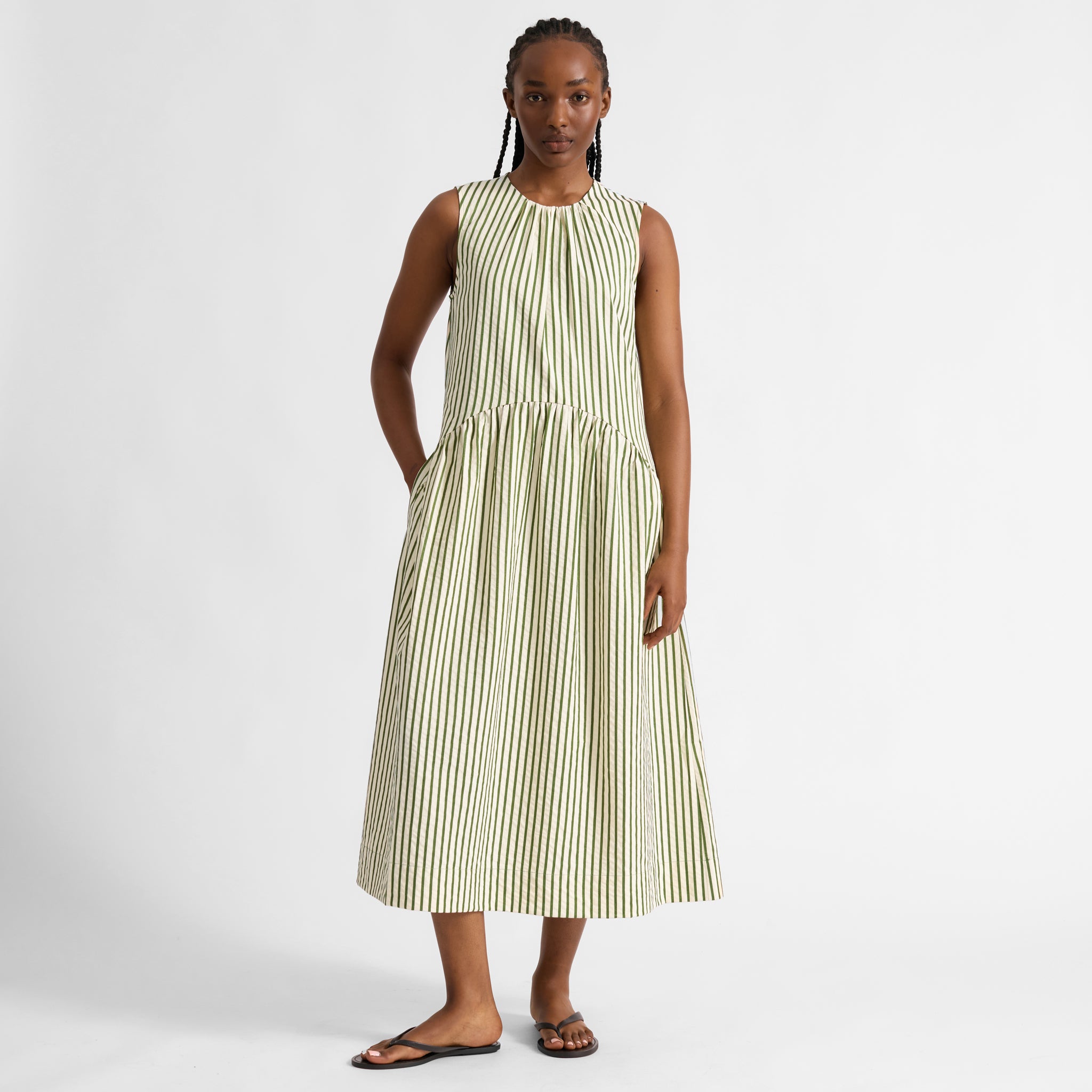 Iconic Green Stripe Dress